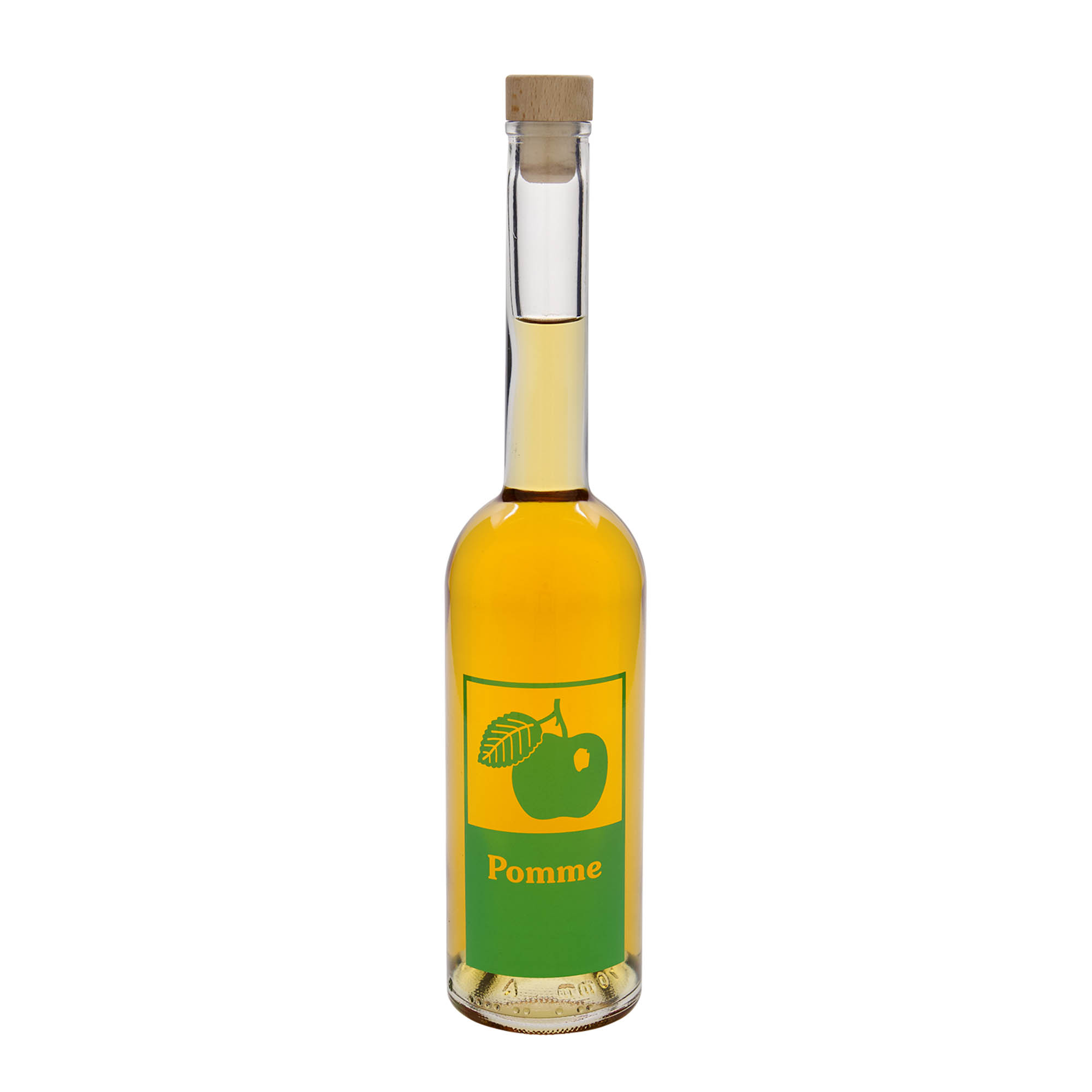 500 ml steklenica iz stekla 'Opera', motiv: jabolko, odprtina: pluta 500 ml steklenica iz stekla 'Opera', motiv: jabolko, odprtina: pluta