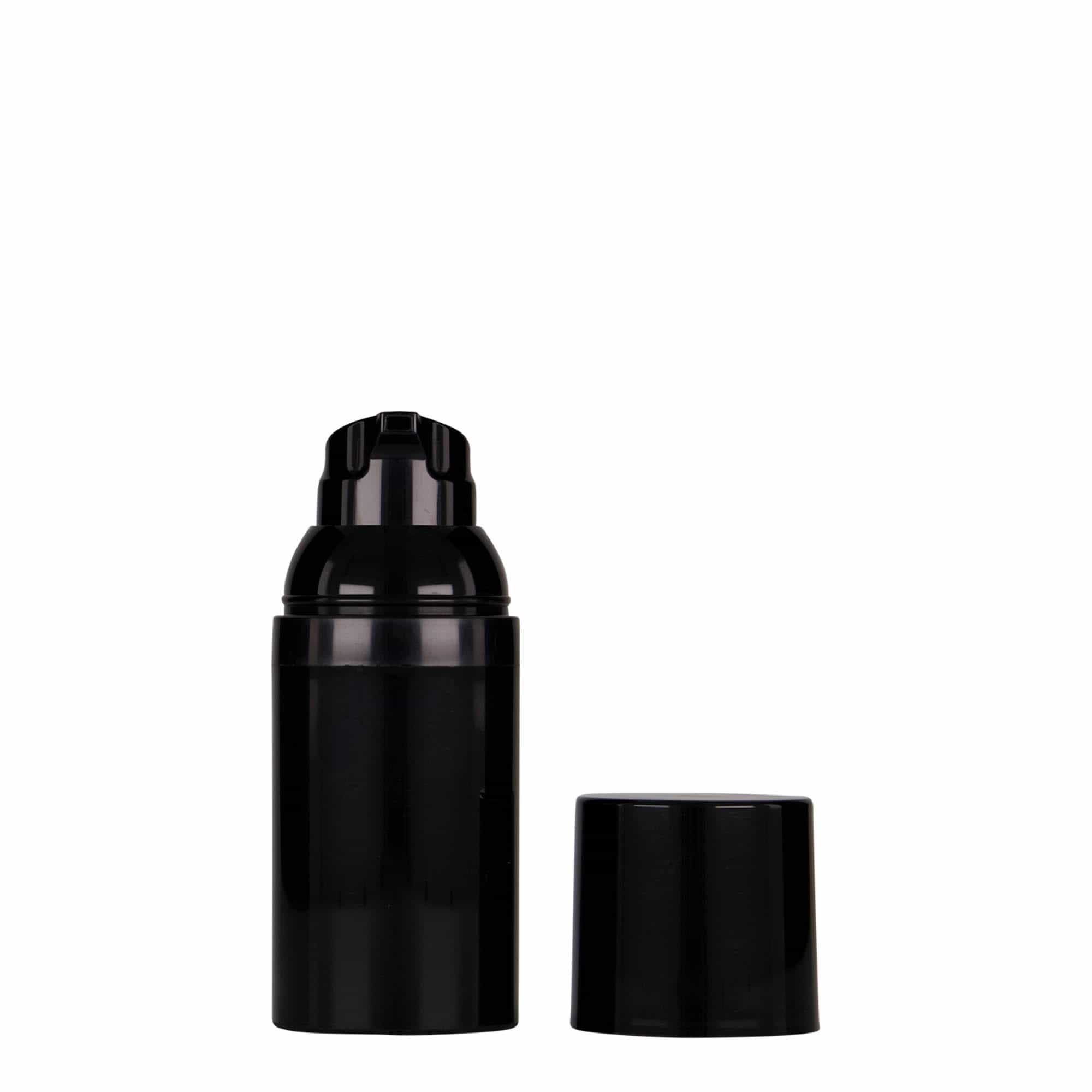 30 ml brez-zračni dozirnik 'Mezzo', PP-plastika, črn