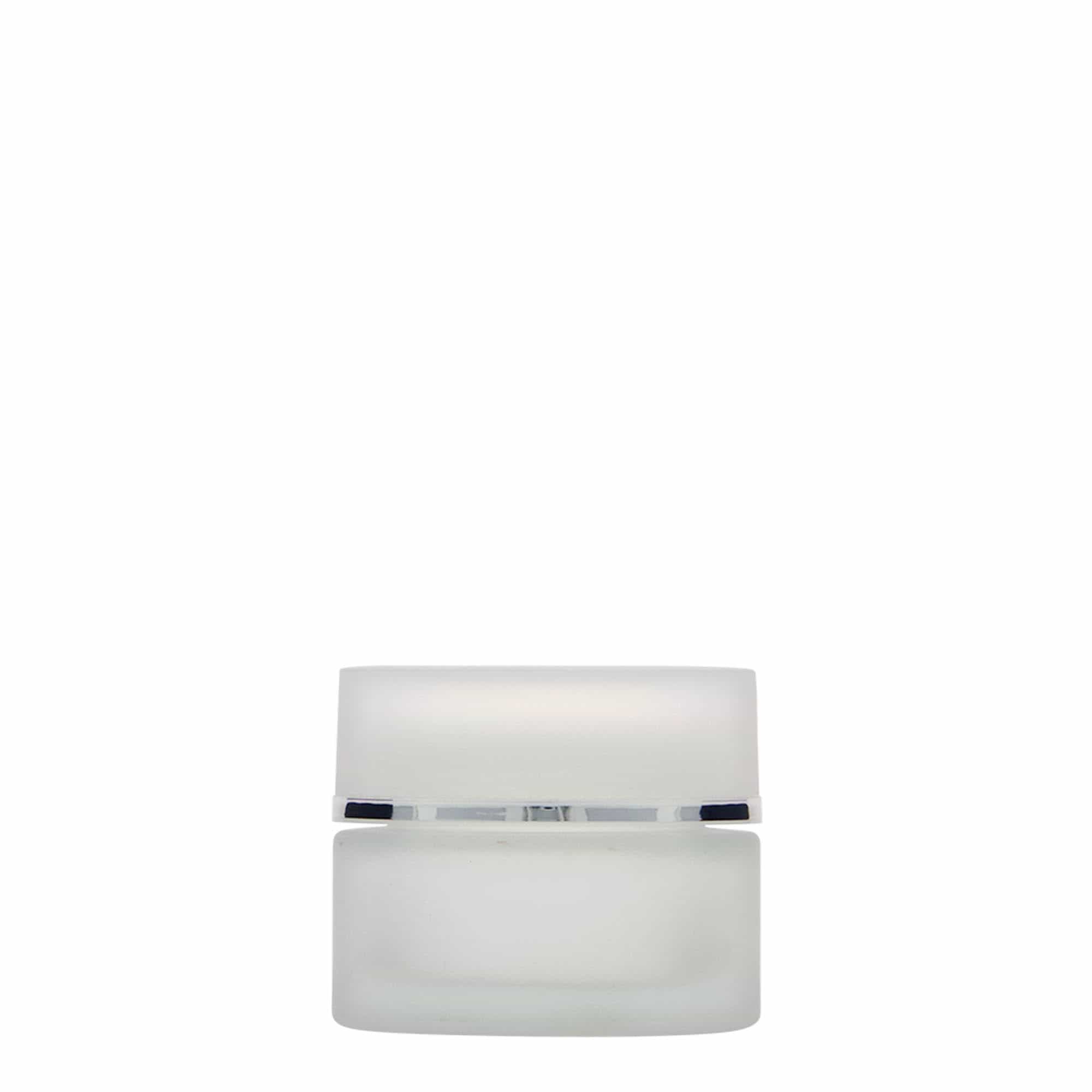 30 ml lonček 'Platin Edition', steklo, matirano, odprtina: navojni pokrovček