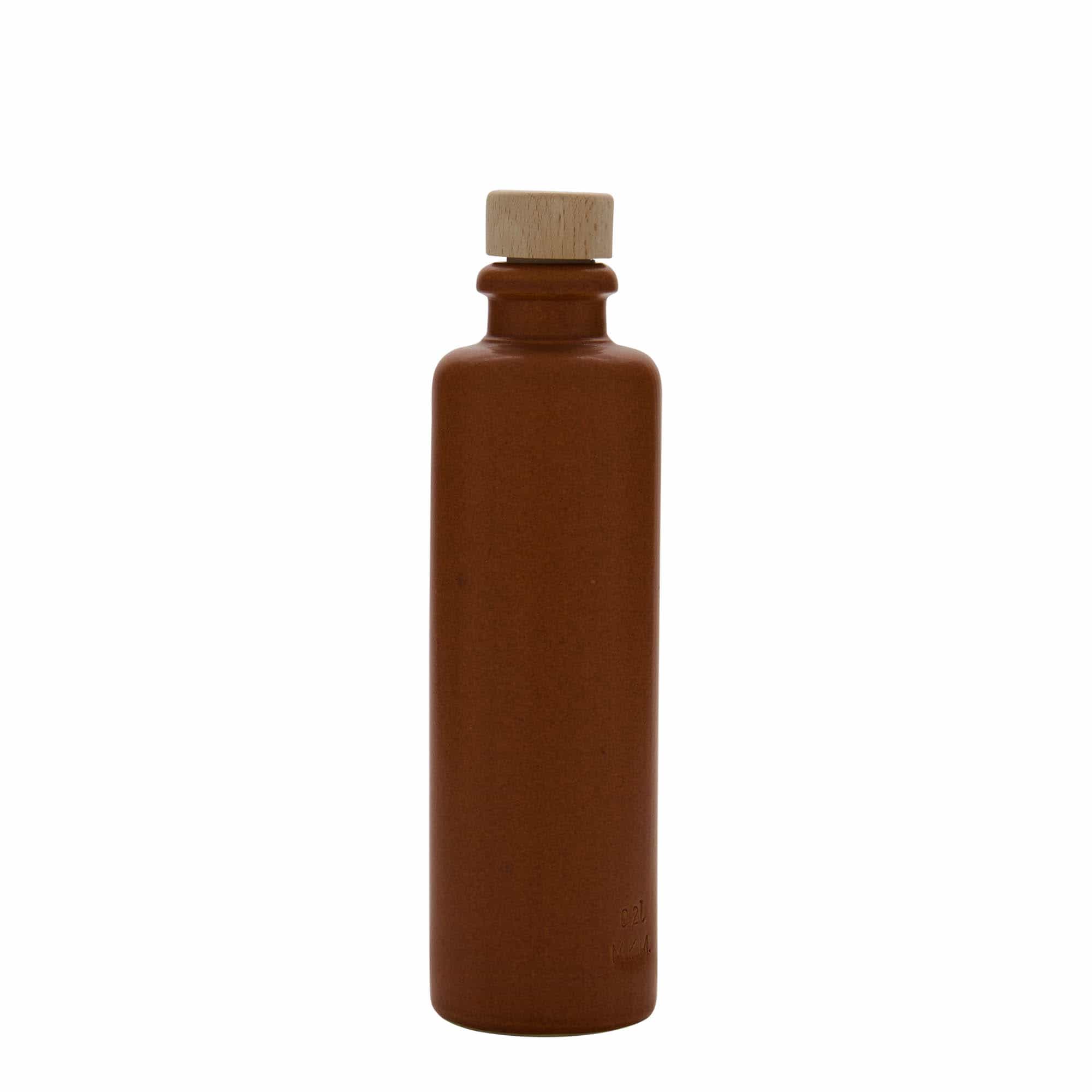 200 ml lončeni vrč, lončevina, rjavo-rdeča, motiv: pluta