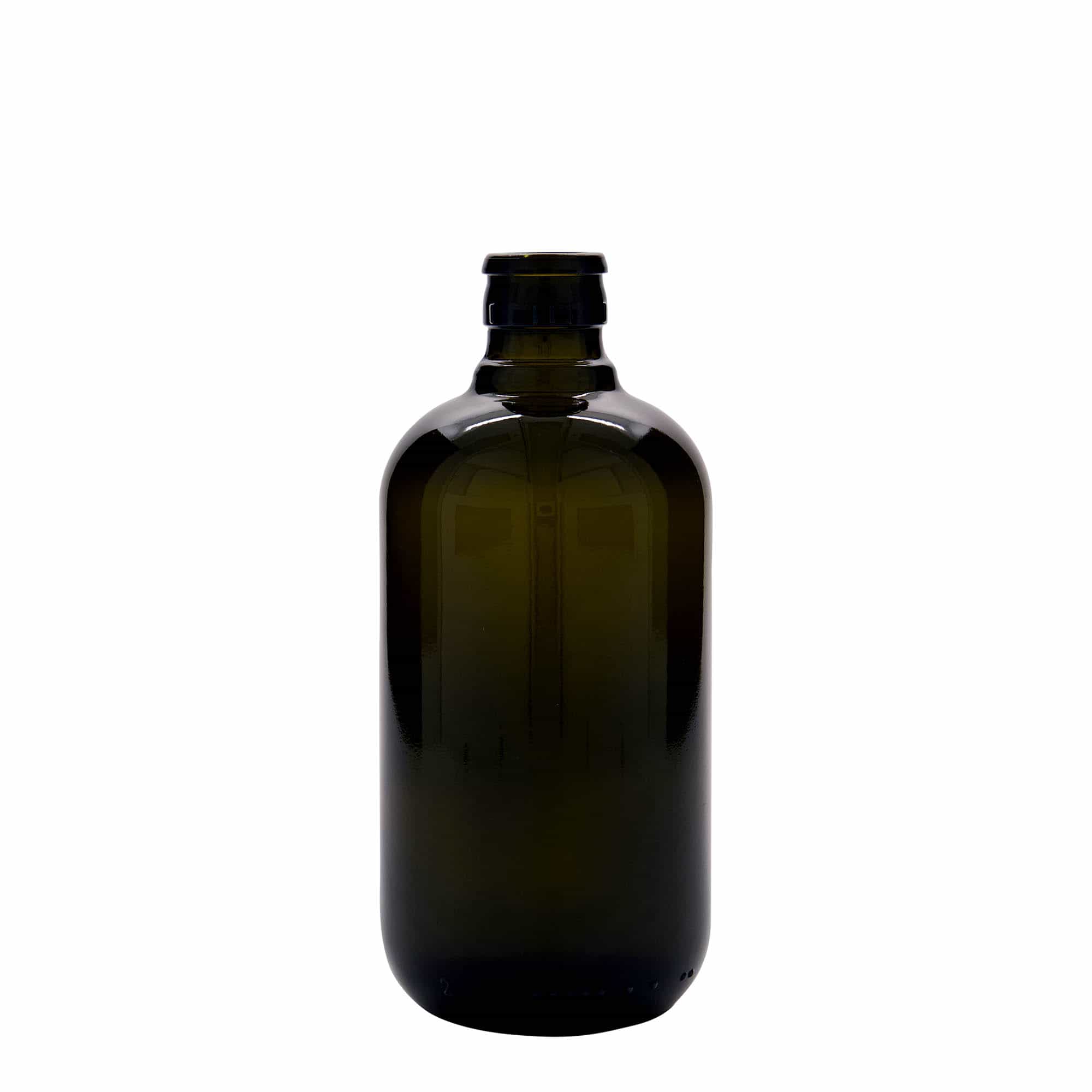 500 ml steklenica za kis/olje »Biolio«, steklo, antično zelena, ustje: DOP 500 ml steklenica za kis/olje »Biolio«, steklo, antično zelena, ustje: DOP
