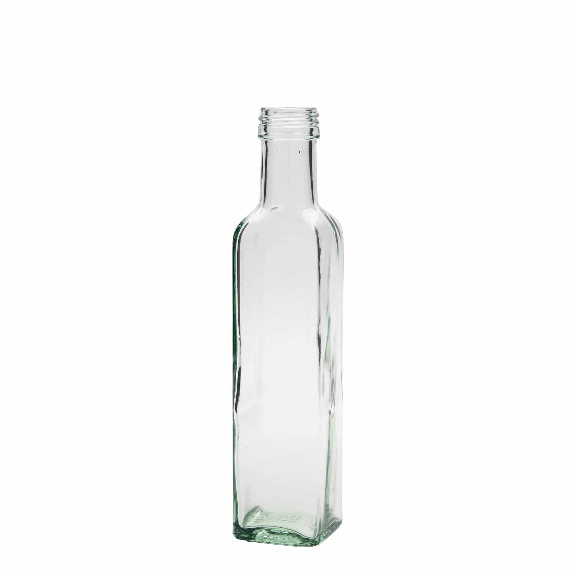 250 ml steklena steklenica »Marasca«, kvadratna, ustje: PP 31,5