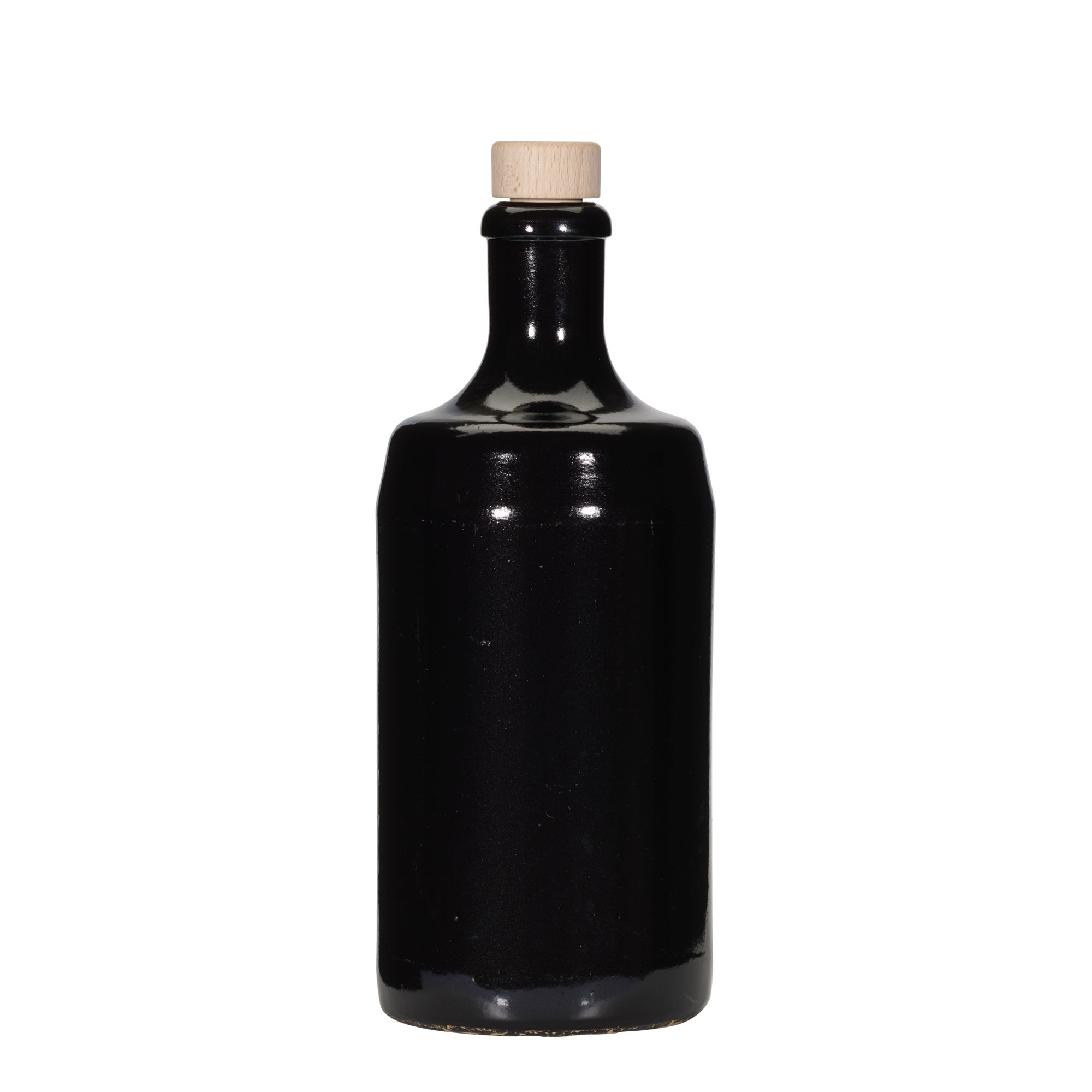 700 ml glineni vrč 'Calvados, kamnita glina, črn, ustje: pluta