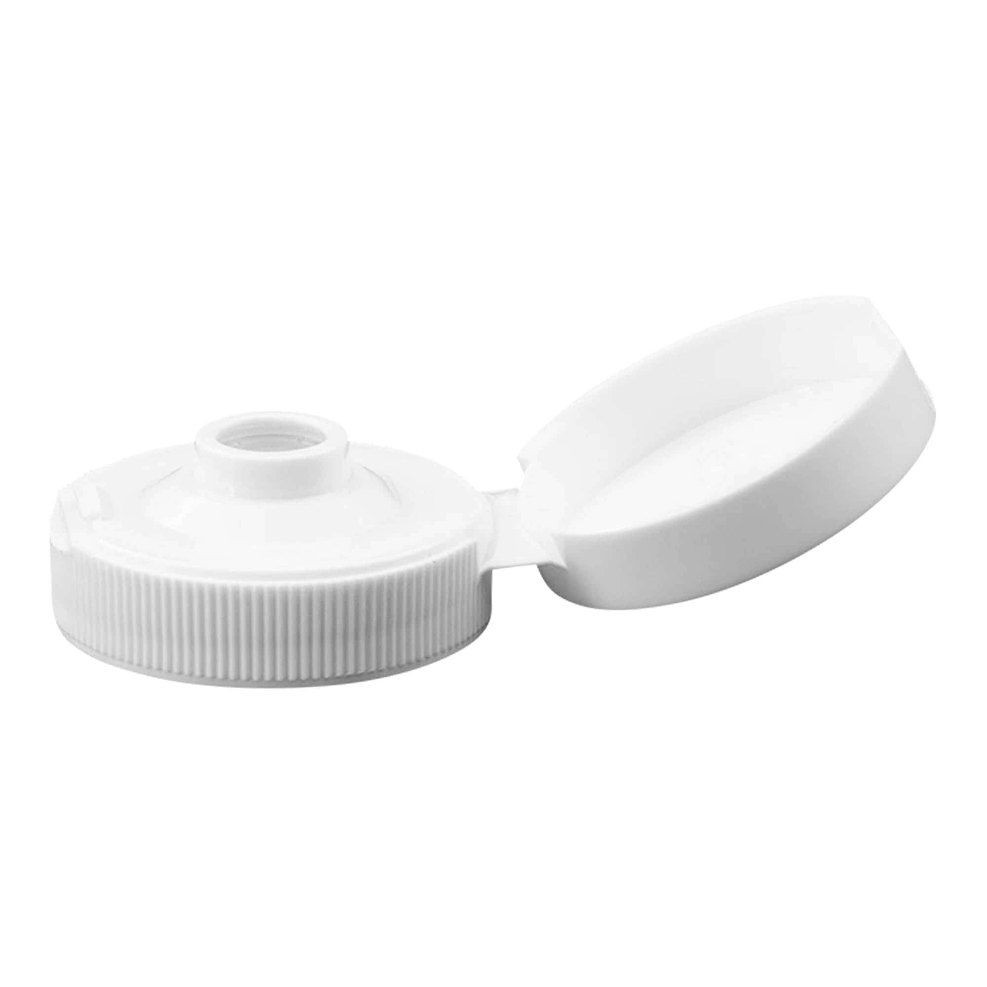 Zaporna sponka z zložljivim tečajem, PP-plastika, bela, za odprtino: 38/400