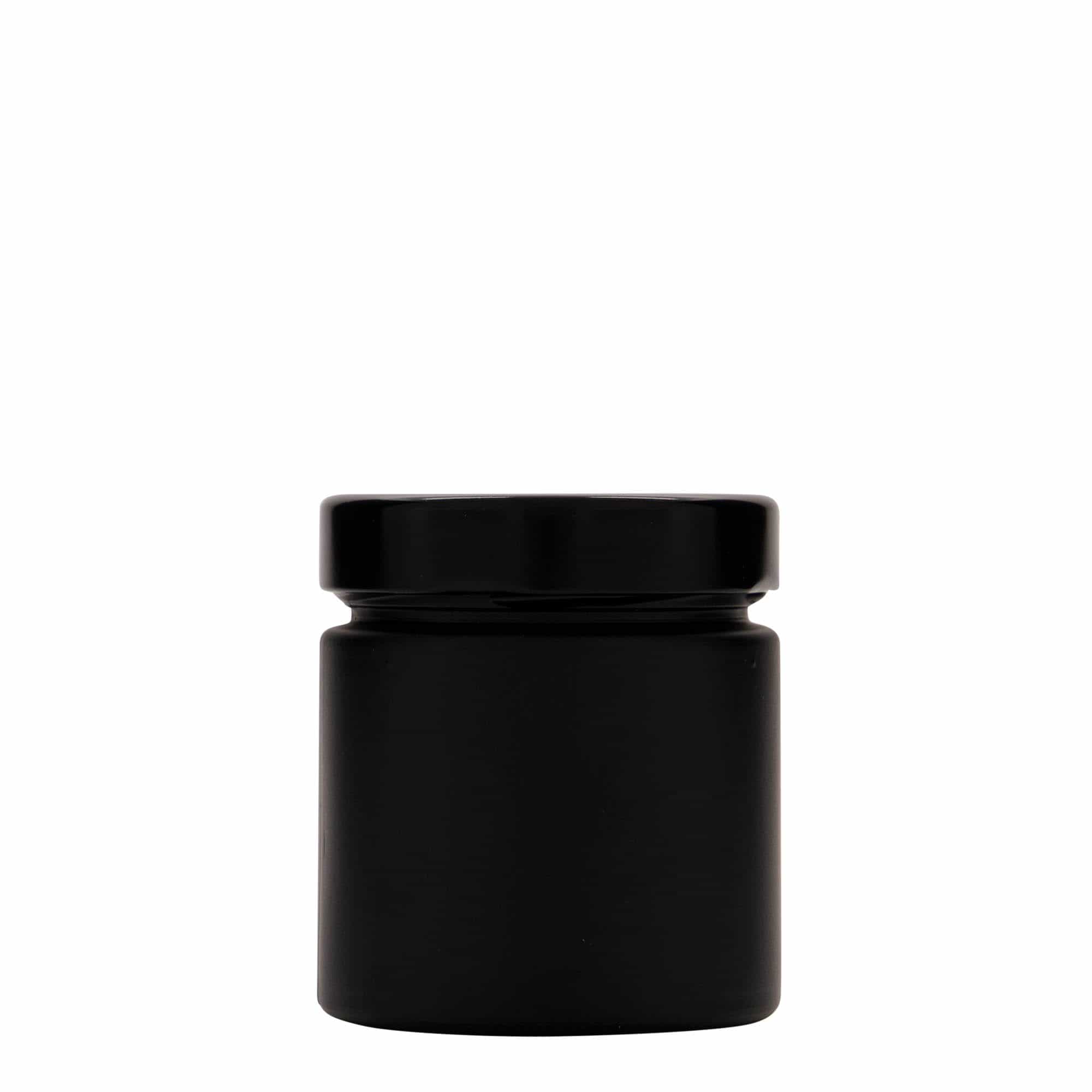 220 ml okrogli kozarec »Aurora«, črna, ustje: Deep-Twist-Off (DTO 66)