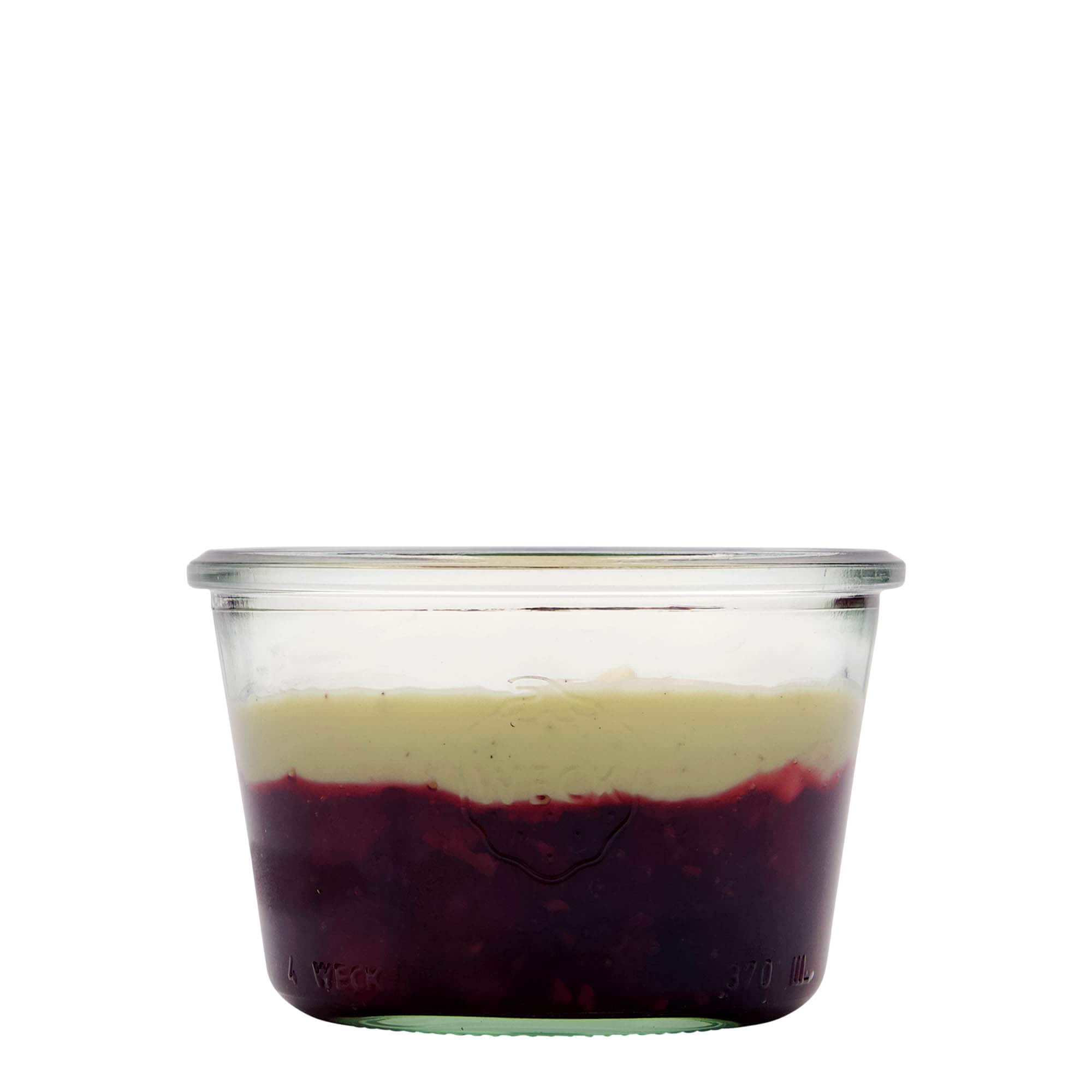 370 ml WECK-steklen kozarec za vlaganje, odprtina: okrogla roba