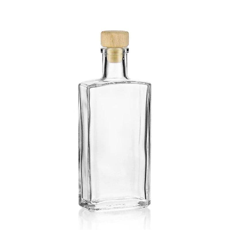200 ml steklena steklenica »Shiny«, pravokotna, ustje: pluta