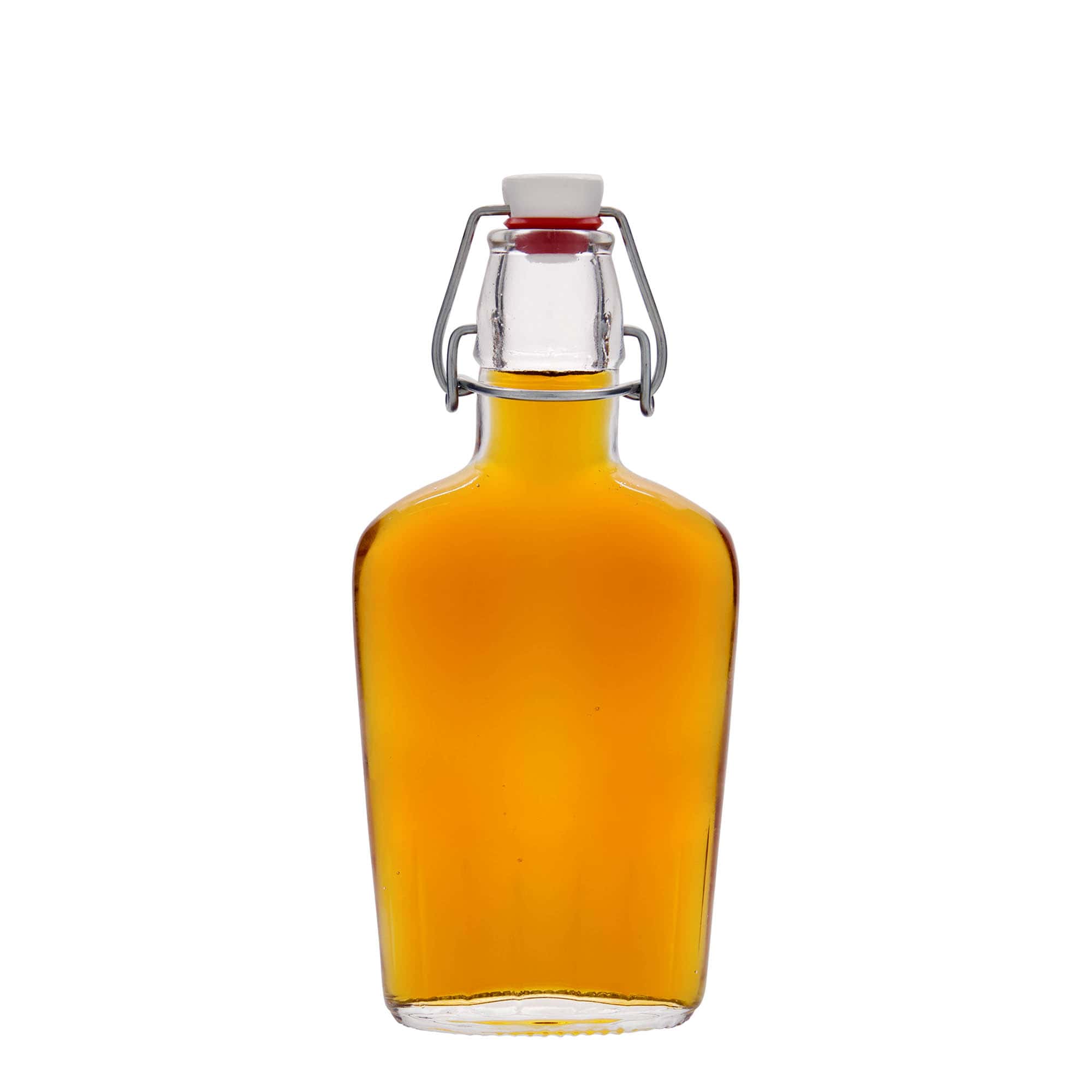 250 ml steklenica 'Fiaschetta', ovalna, odprtina: s sponko