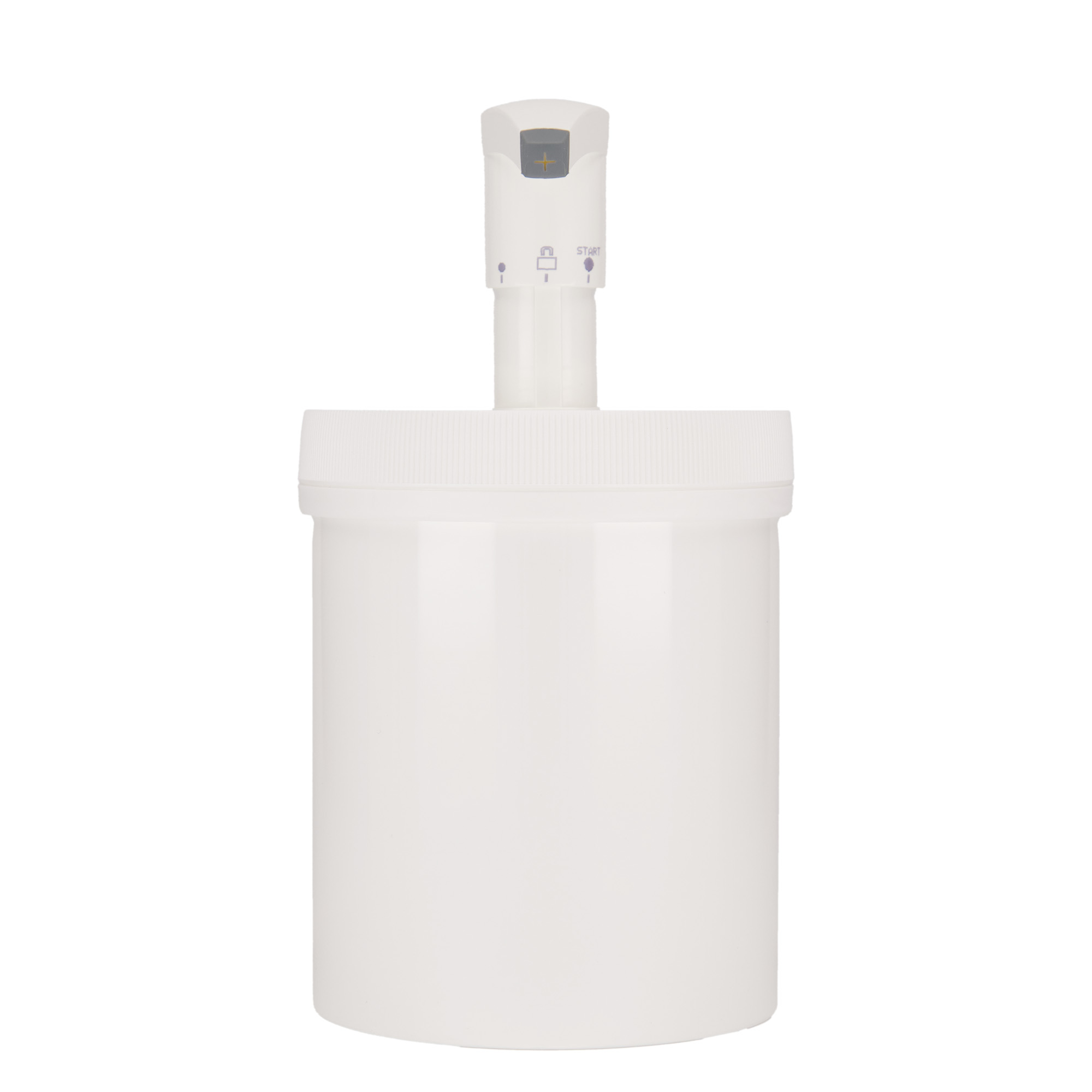 1240 ml dozirna steklenica »Securibox«, plastika PP, bela, ustje: navojni zamašek