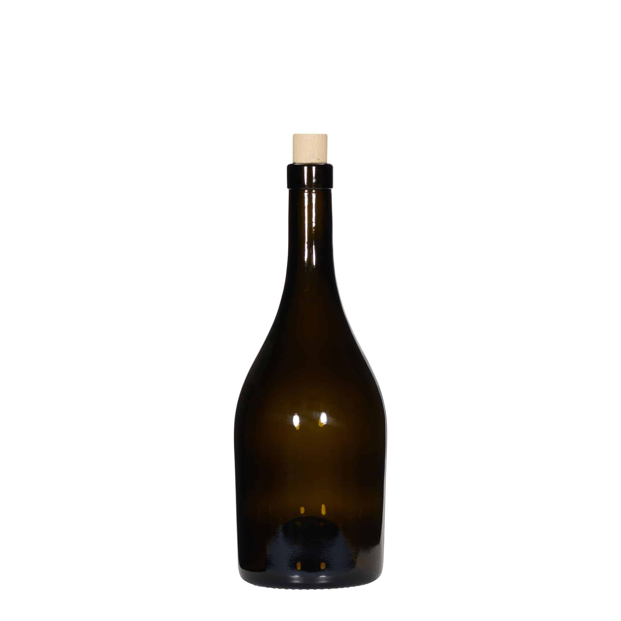 750 ml steklenica vina 'Exclusive', starozelena, odprtina: pluta