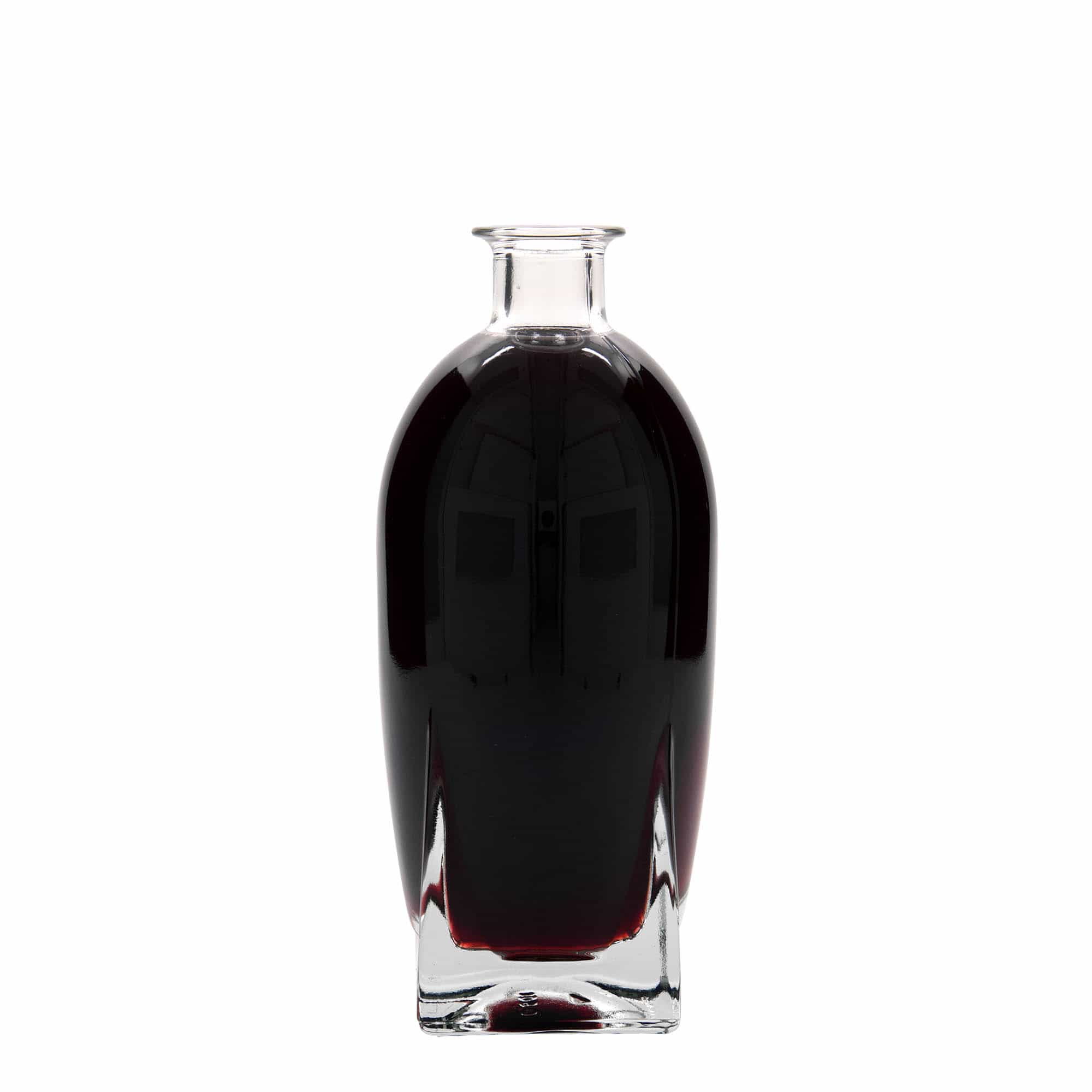 500 ml steklena steklenica »Zino«, kvadratna, ustje: pluta