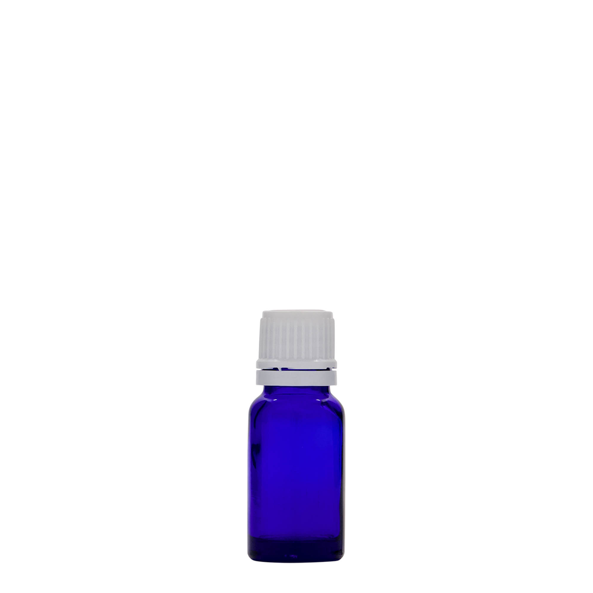 10 ml medicinska steklenička, steklo, kraljevsko modra, odprtina: DIN 18