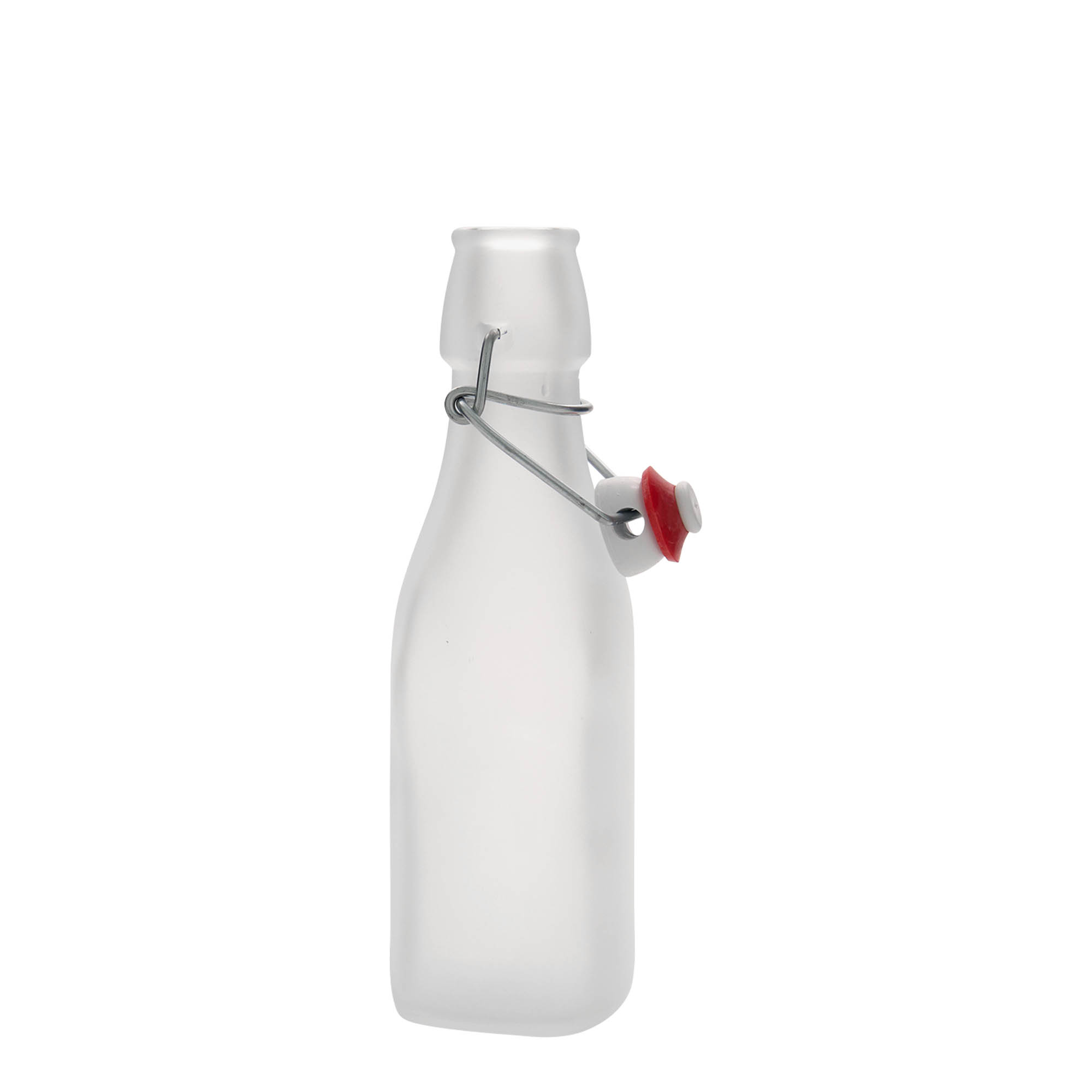 250 ml steklenica 'Swing, kvadratna, bela, odprtina: vzmetni zamašek