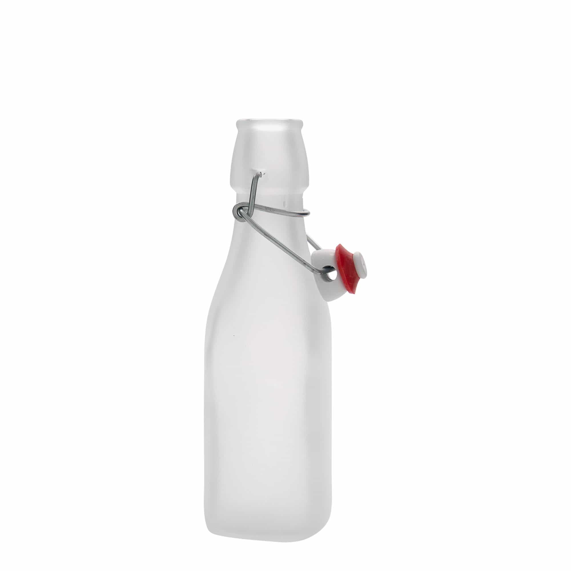 250 ml steklenica 'Swing, kvadratna, bela, odprtina: vzmetni zamašek