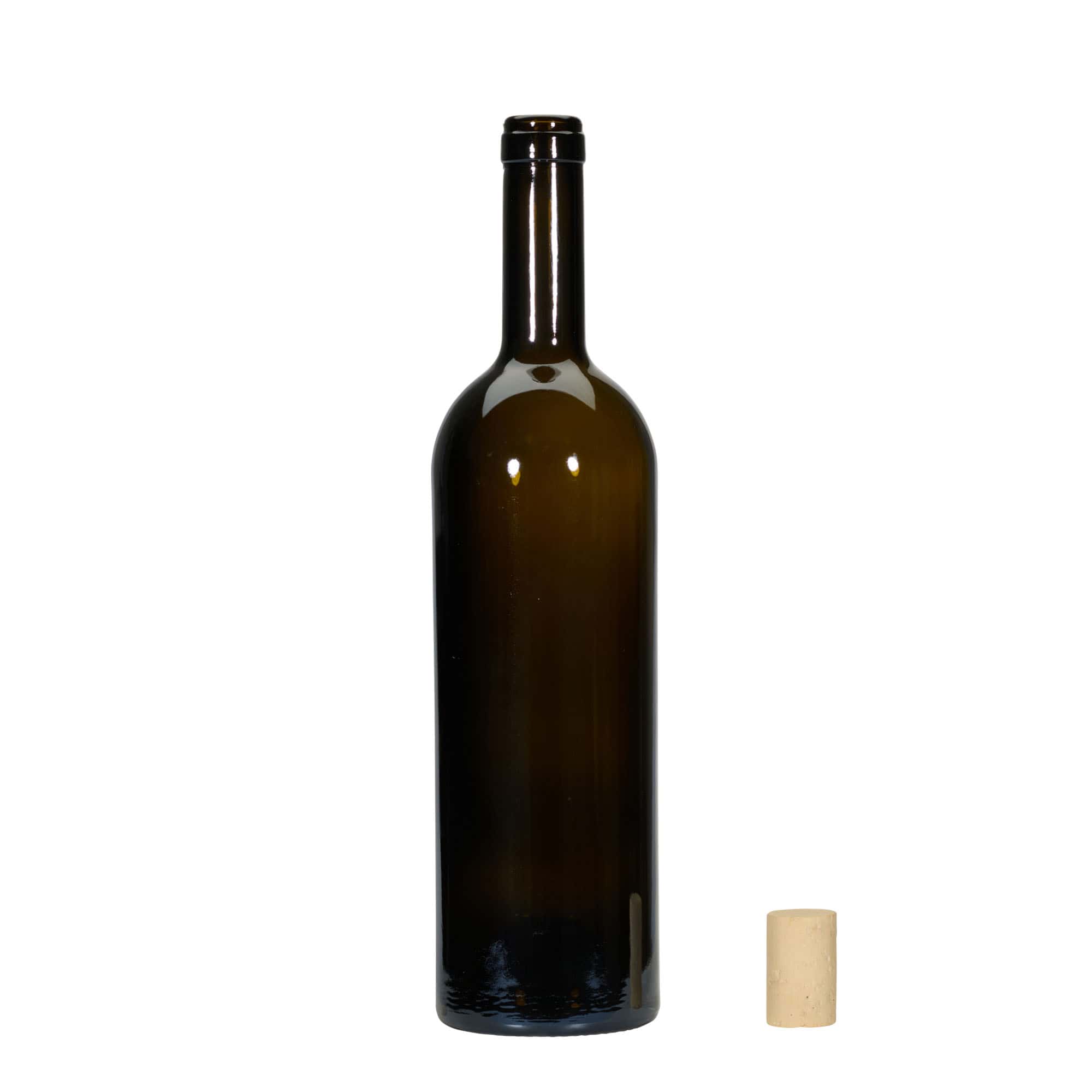 750 ml vinska steklenica 'Golia', starozelena, odprtina: pluta 750 ml vinska steklenica 'Golia', starozelena, odprtina: pluta