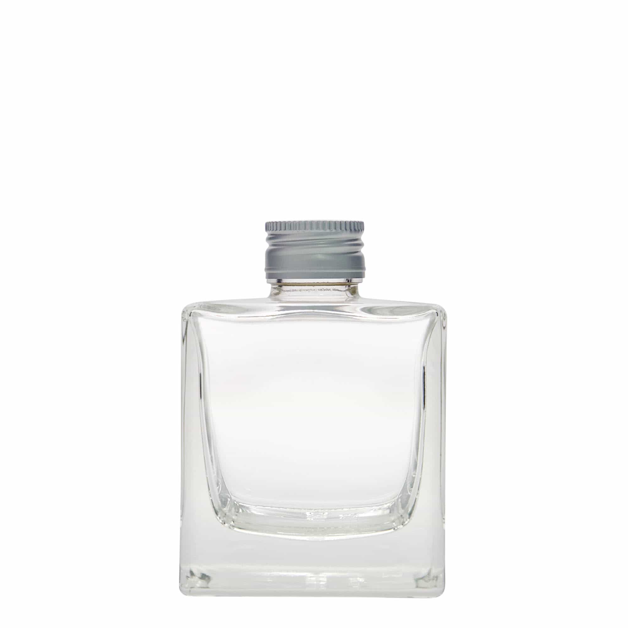 200 ml steklena steklenica »Cube«, kvadratna, ustje: PP 28
