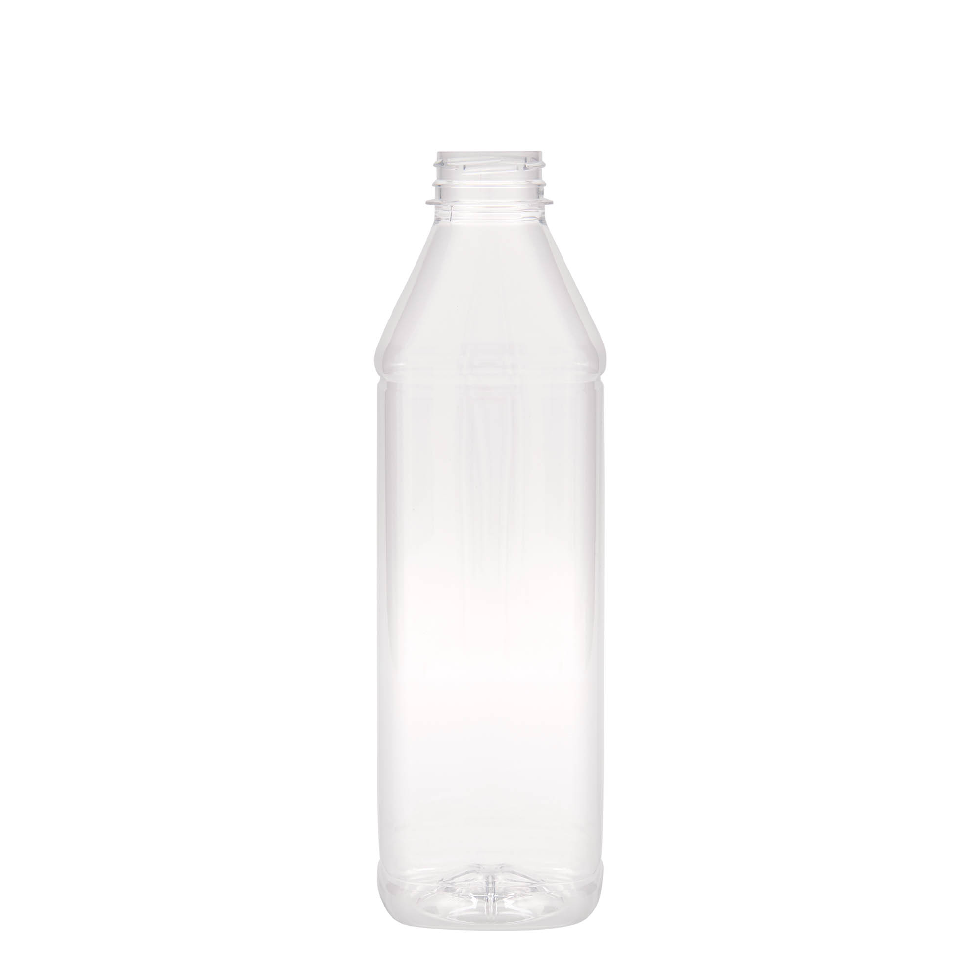 1.000 ml PET-flaska 'Milk and Juice Carré', kvadratna, plastika, odprtina: 38 mm
