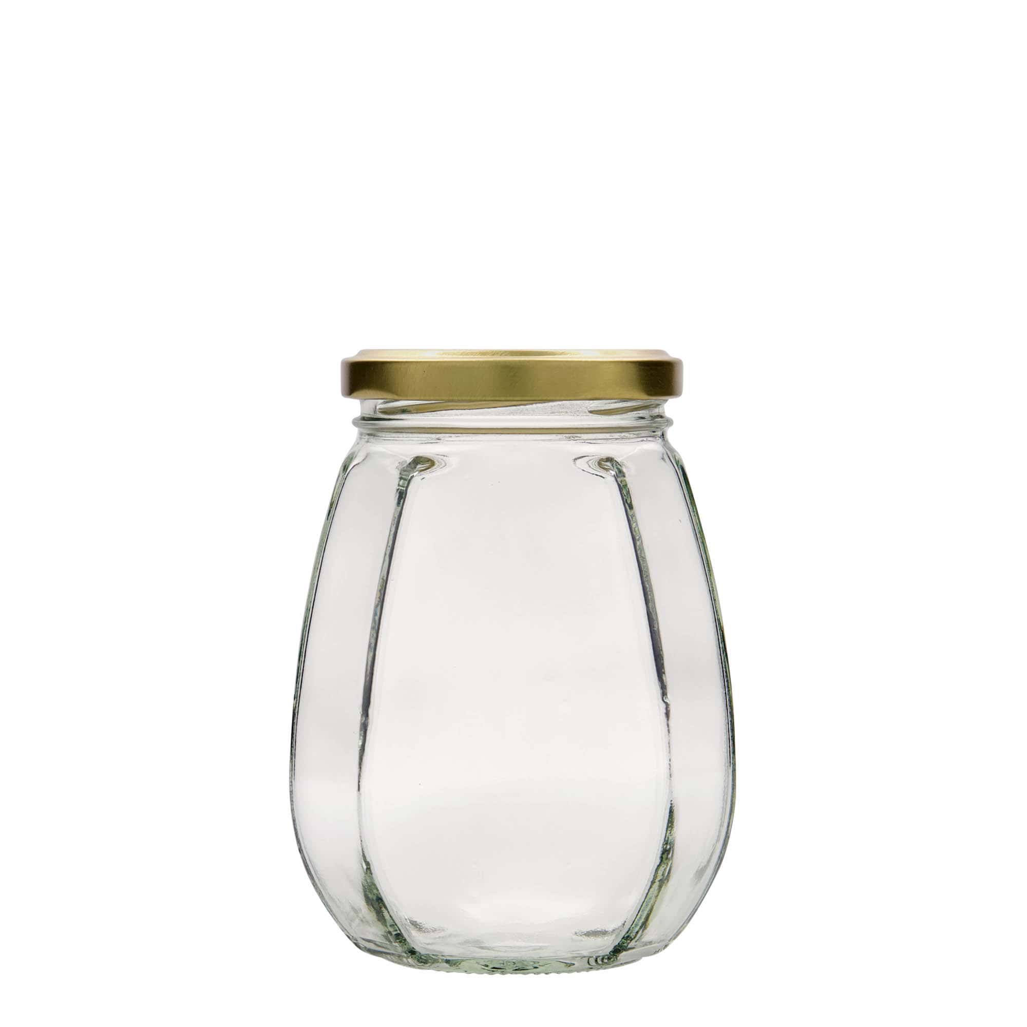 385 ml okrasno steklenica, šestkotna, ustje: Twist-Off (TO 63)