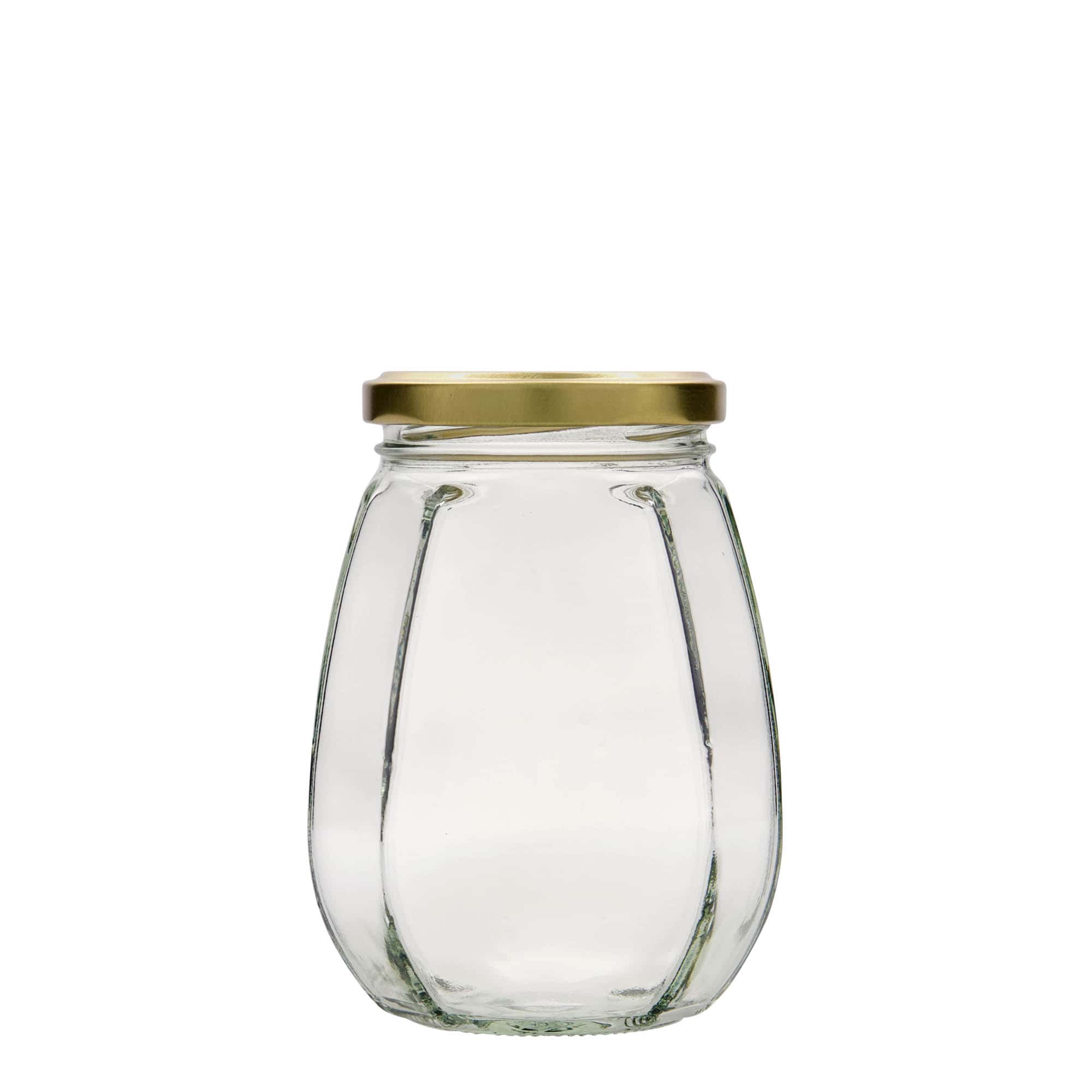 385 ml okrasna steklenica, šestkotna, odprtina: Twist-Off (TO 63)