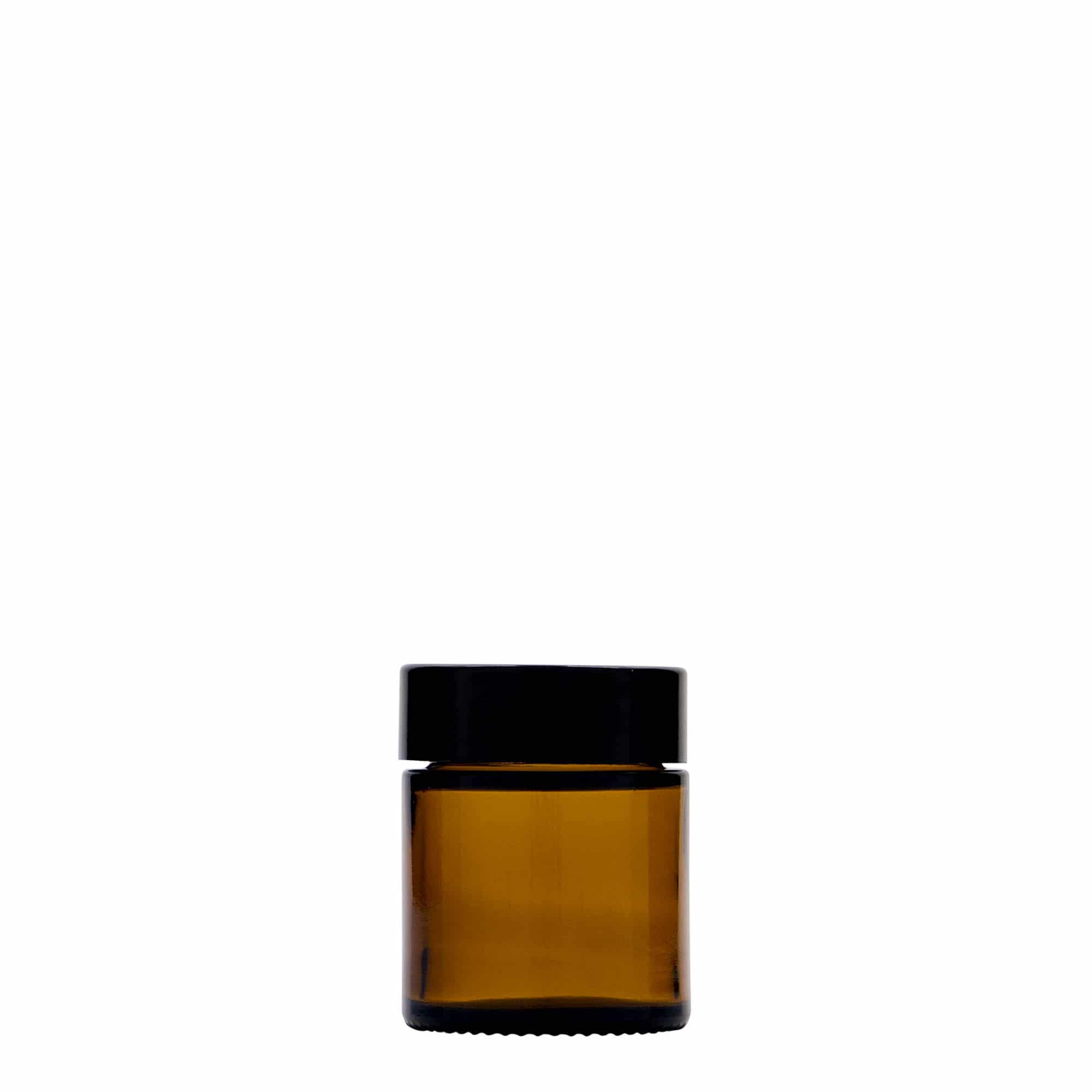 30 ml lonček 'Brown Line', steklo, rjavo, odprtina: navojni pokrov