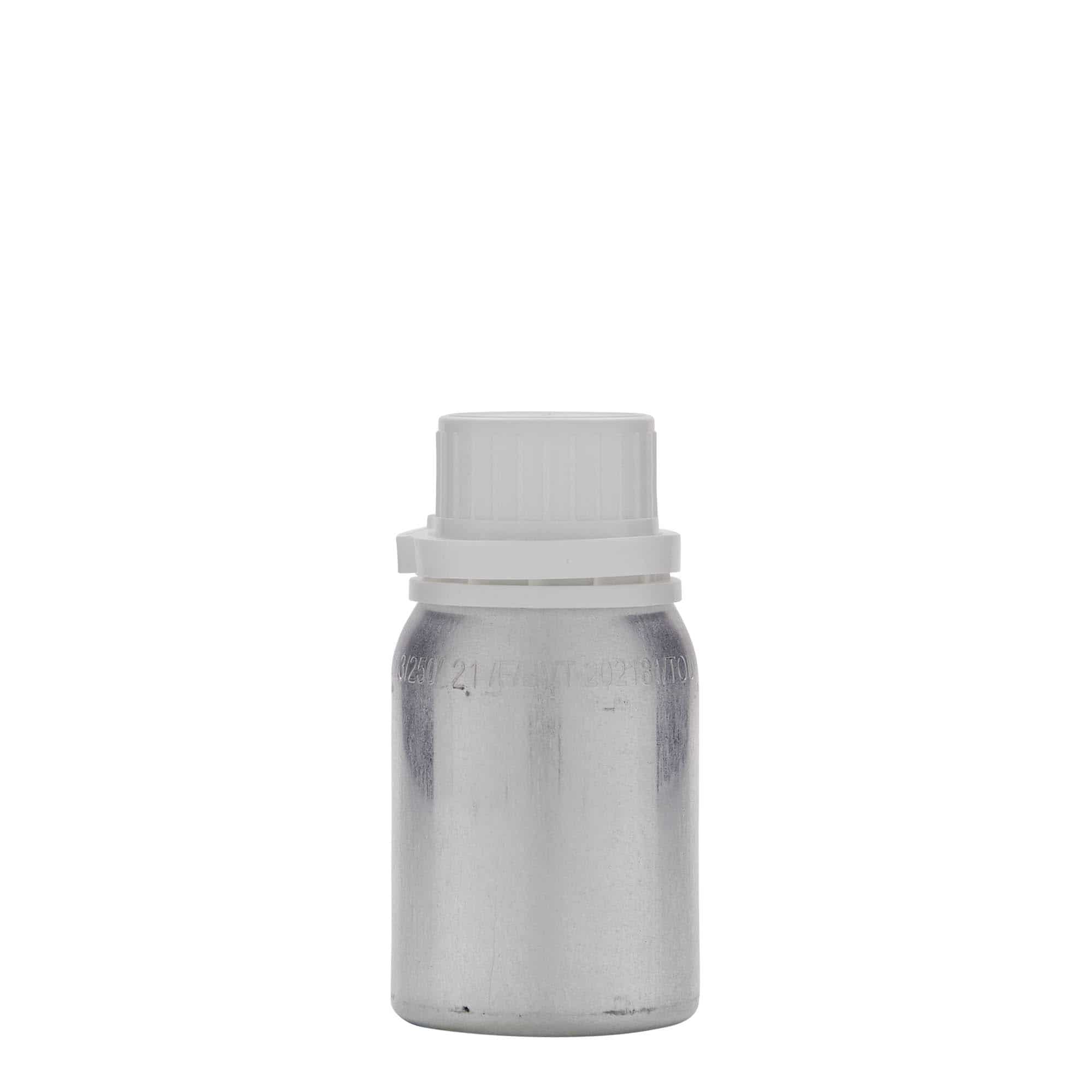 125 ml aluminijasta steklenica, kovina, srebrna, odprtina: DIN 32