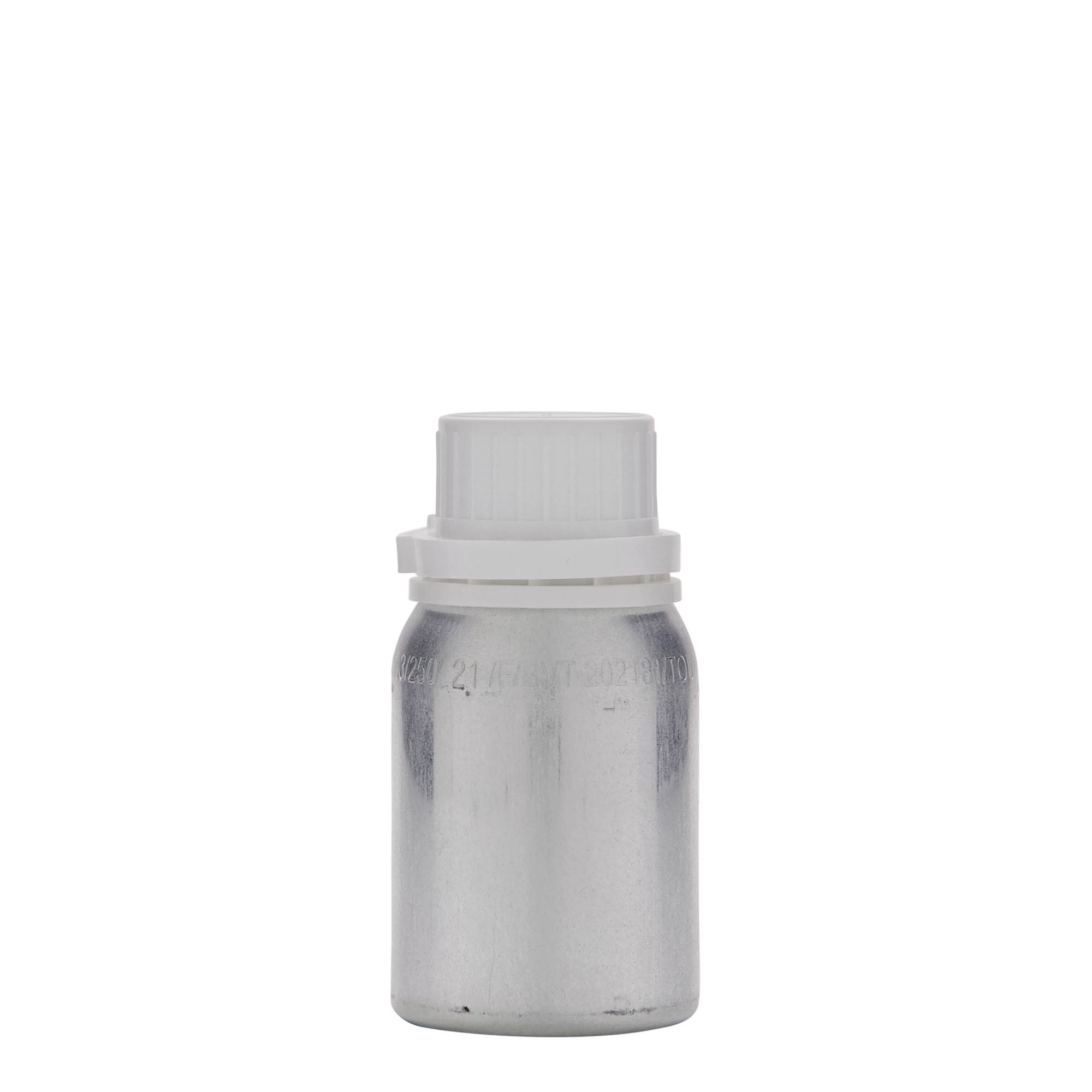 125 ml aluminijasta steklenica, kovina, srebrna, odprtina: DIN 32