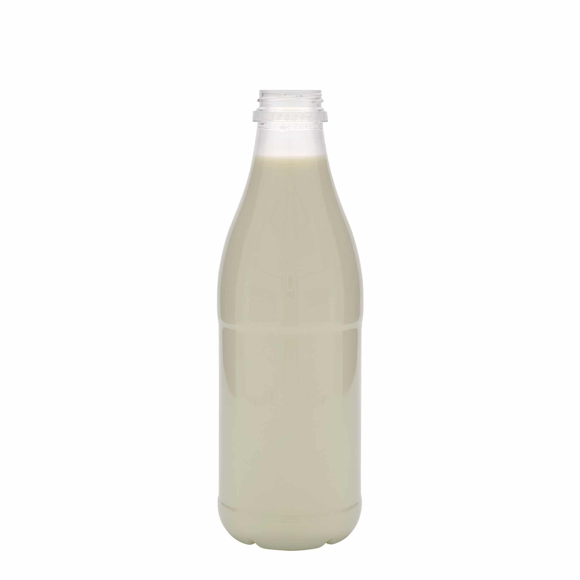 1000 ml steklenica iz PET plastike »Milk and Juice«, plastika, ustje: 38 mm