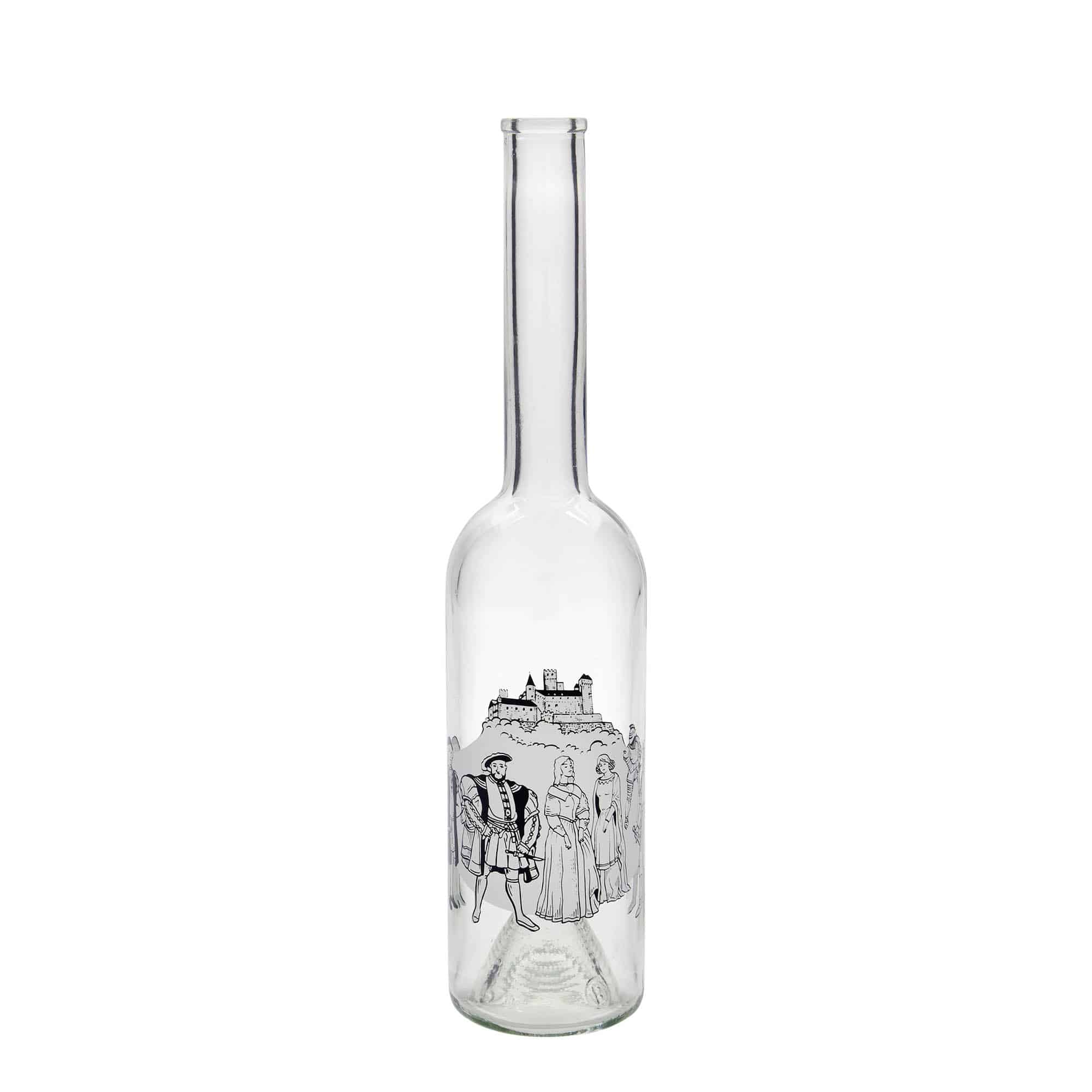 500 ml steklena steklenica »Opera«, motiv: srednji vek, ustje: pluta 500 ml steklena steklenica »Opera«, motiv: srednji vek, ustje: pluta