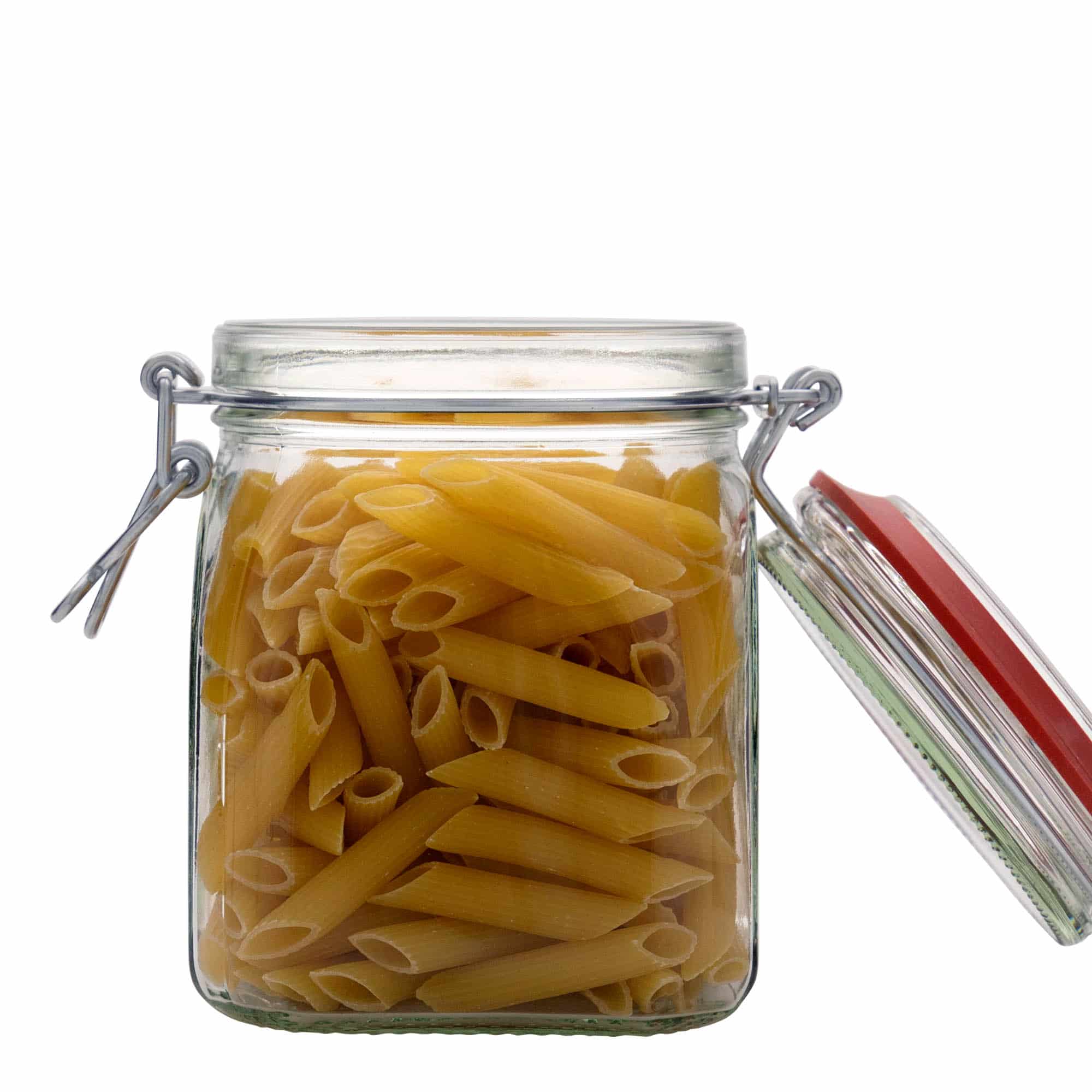 900 ml kozarec s patentom, kvadratni, ustje: zamašek s tesnilom s patentom