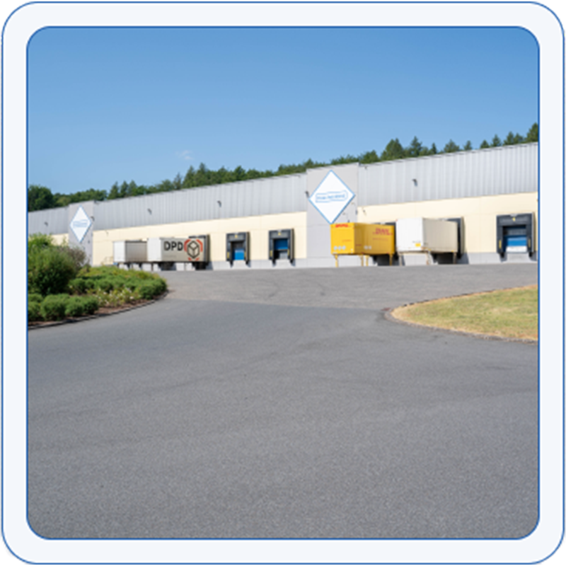 Logistični center Ransbach Zunanji pogled na logistični center v Ransbach-Baumbachu