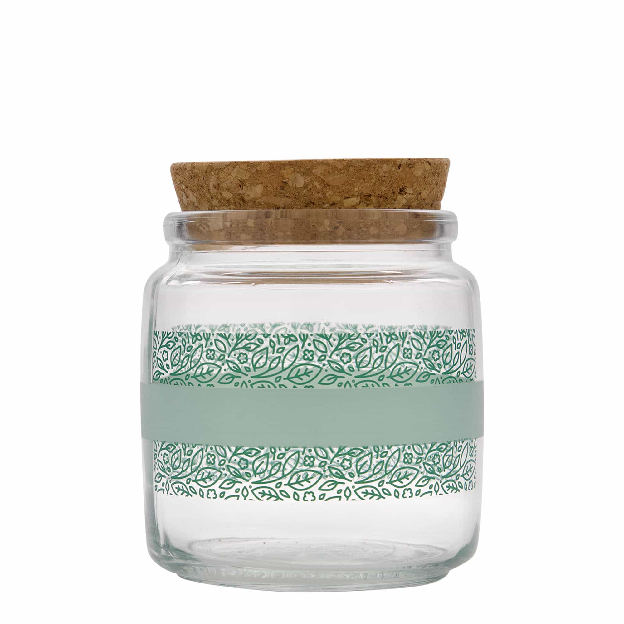 750 ml plutovinast kozarec »Giara«, motiv: Naturalmente verde, ustje: pluta