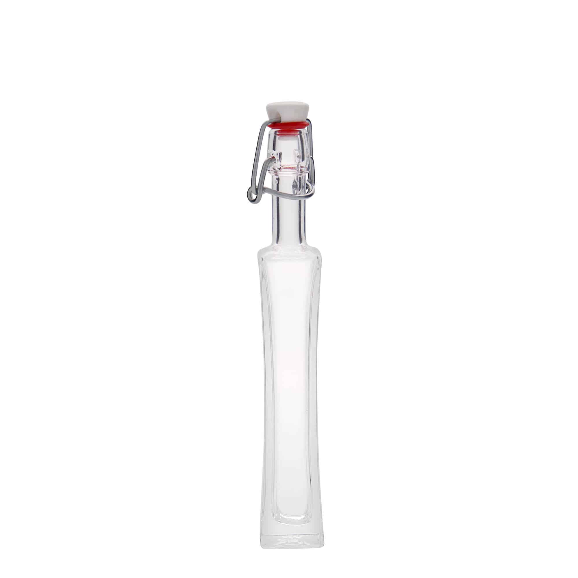 40 ml steklena steklenica »Koko«, kvadratna, ustje: zamašek s tesnilom