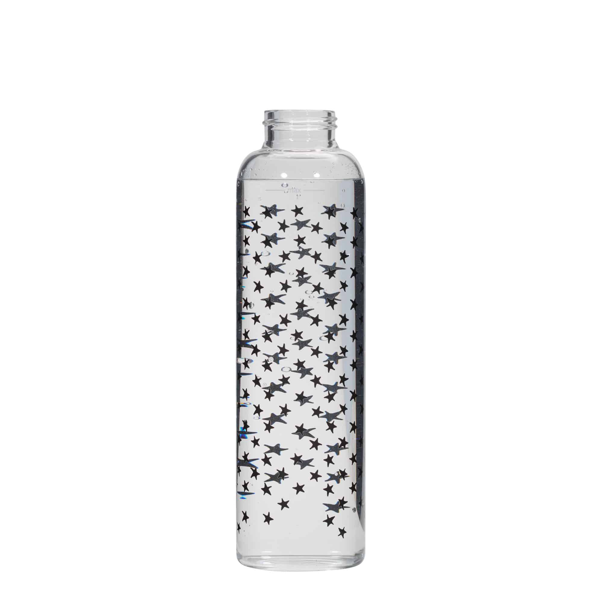 500 ml steklenica za pijačo »Perseus«, motiv: črne zvezde, ustje: navojni zamašek