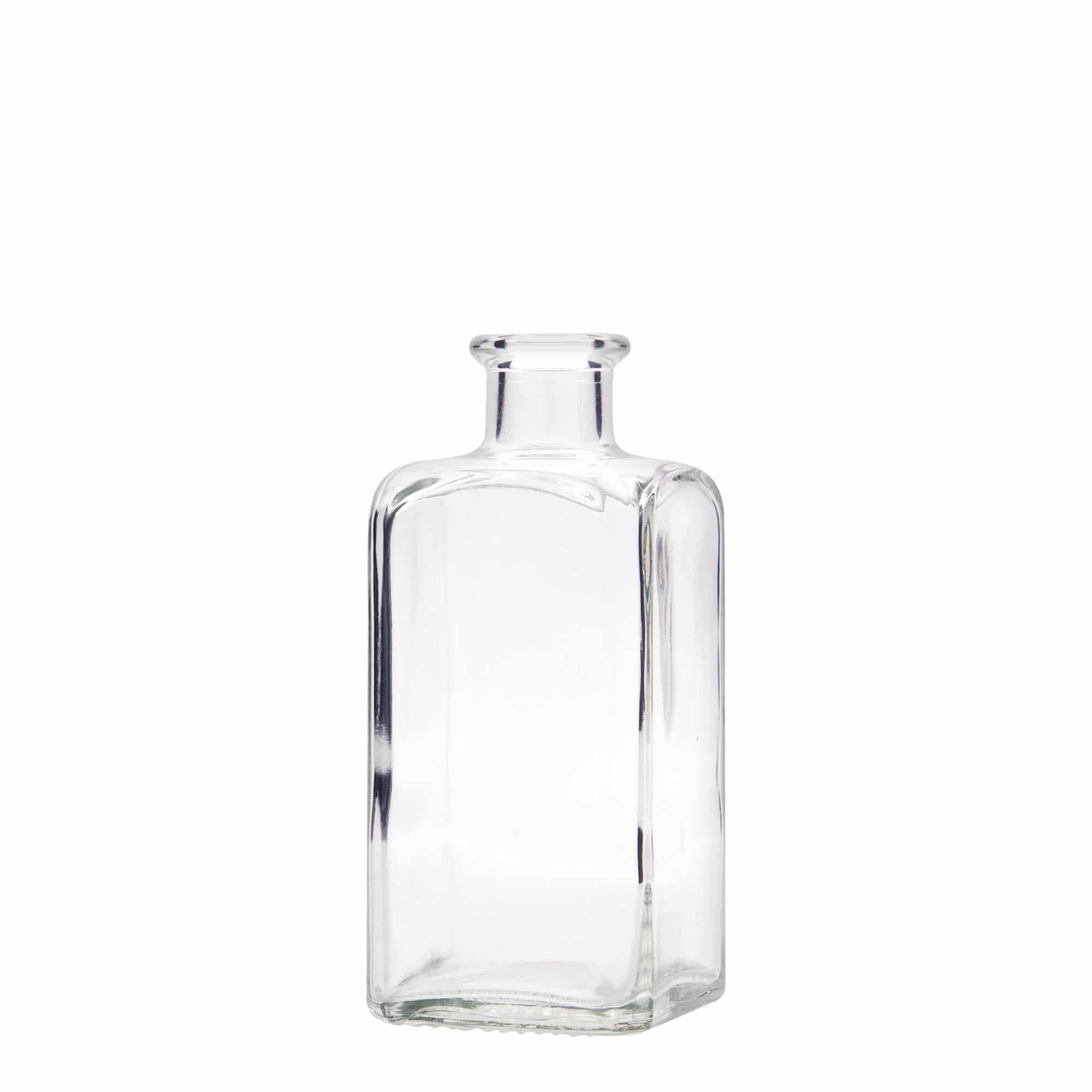 250 ml lekarniška steklenica Carré, kvadratna, ustje: pluta