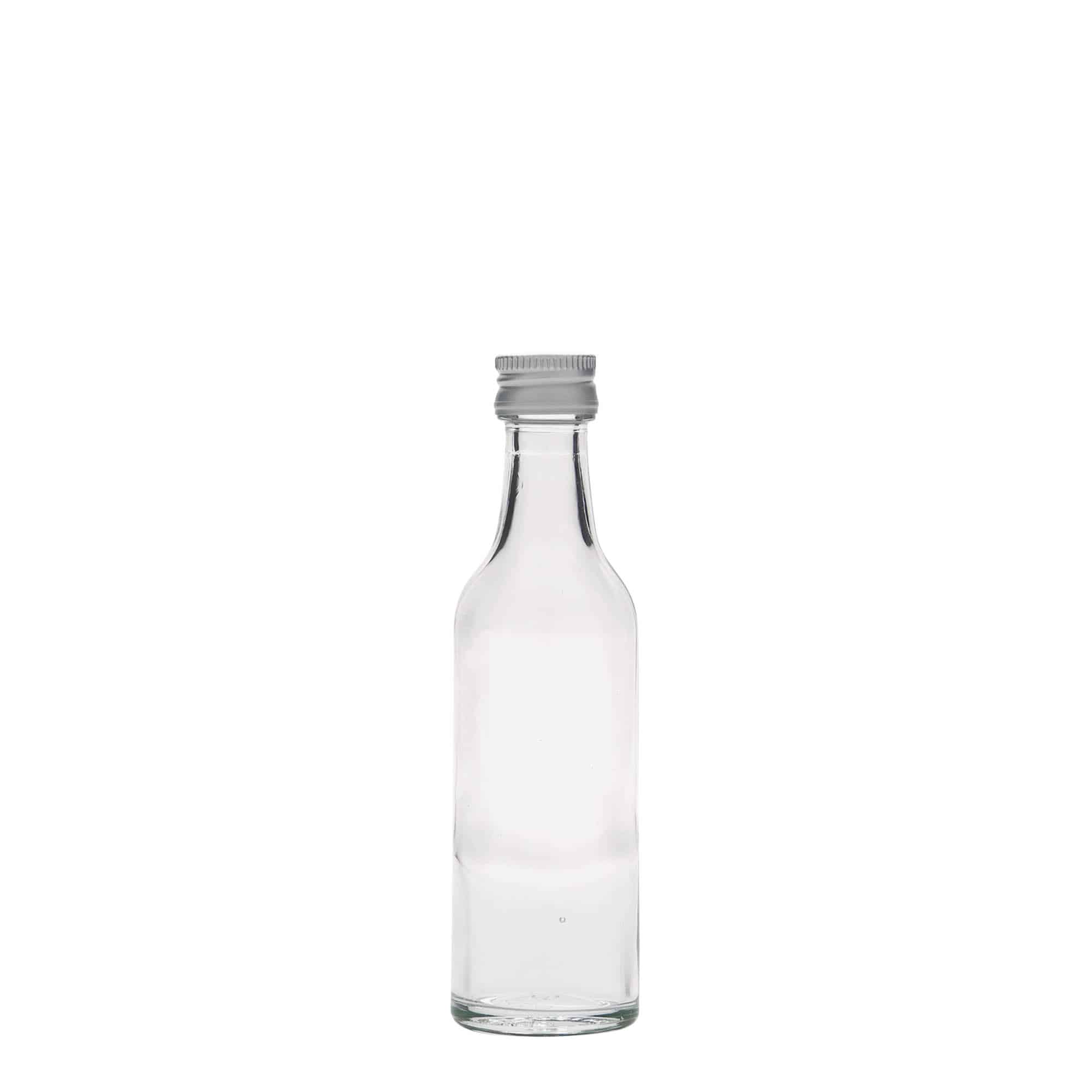 50 ml steklena steklenica z ravnim vratom, ustje: PP 28