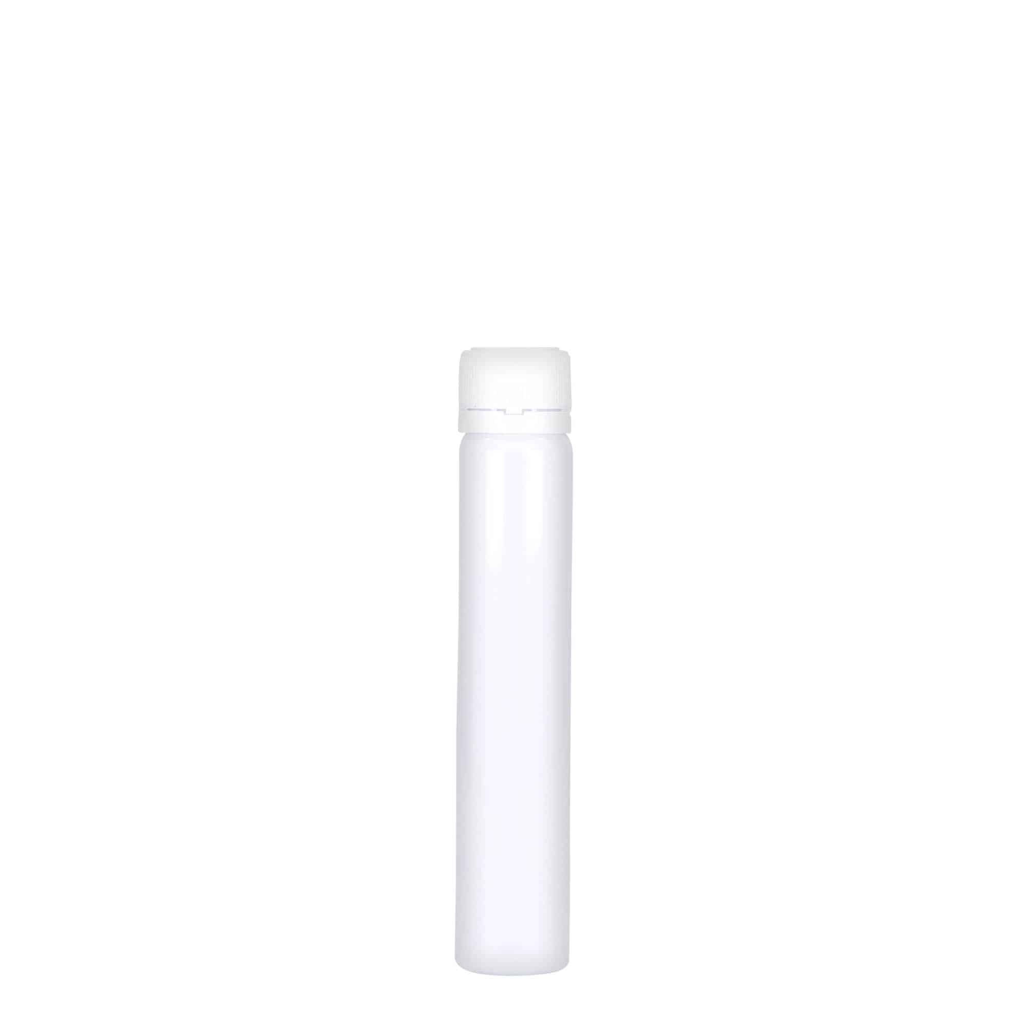 25 ml cevasta steklenička iz plastike PET, plastika, bela, ustje: navojni zamašek