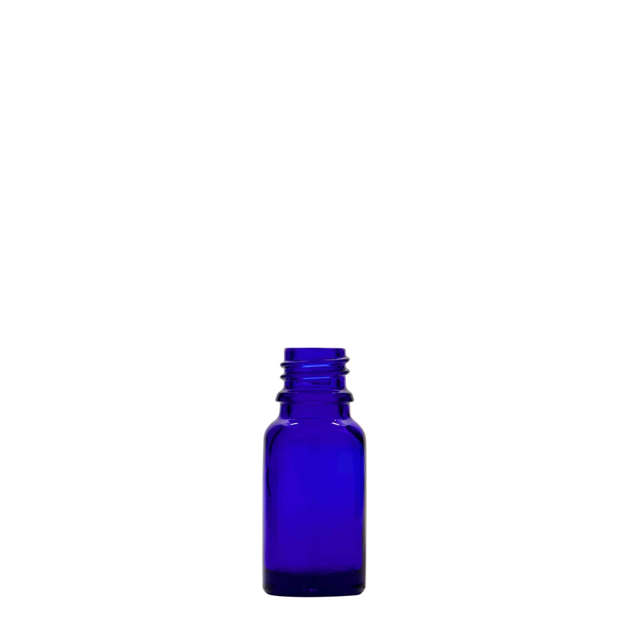 10 ml steklenica za zdravila, steklo, kraljevsko modra, ustje: DIN 18 10 ml steklenica za zdravila, steklo, kraljevsko modra, ustje: DIN 18
