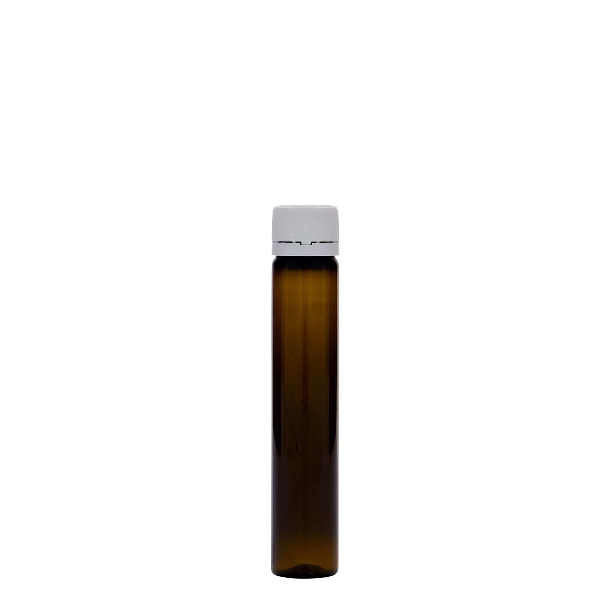 25 ml PET-cev, plastika, rjava, odprtina: navojni pokrovček 25 ml PET-cev, plastika, rjava, odprtina: navojni pokrovček