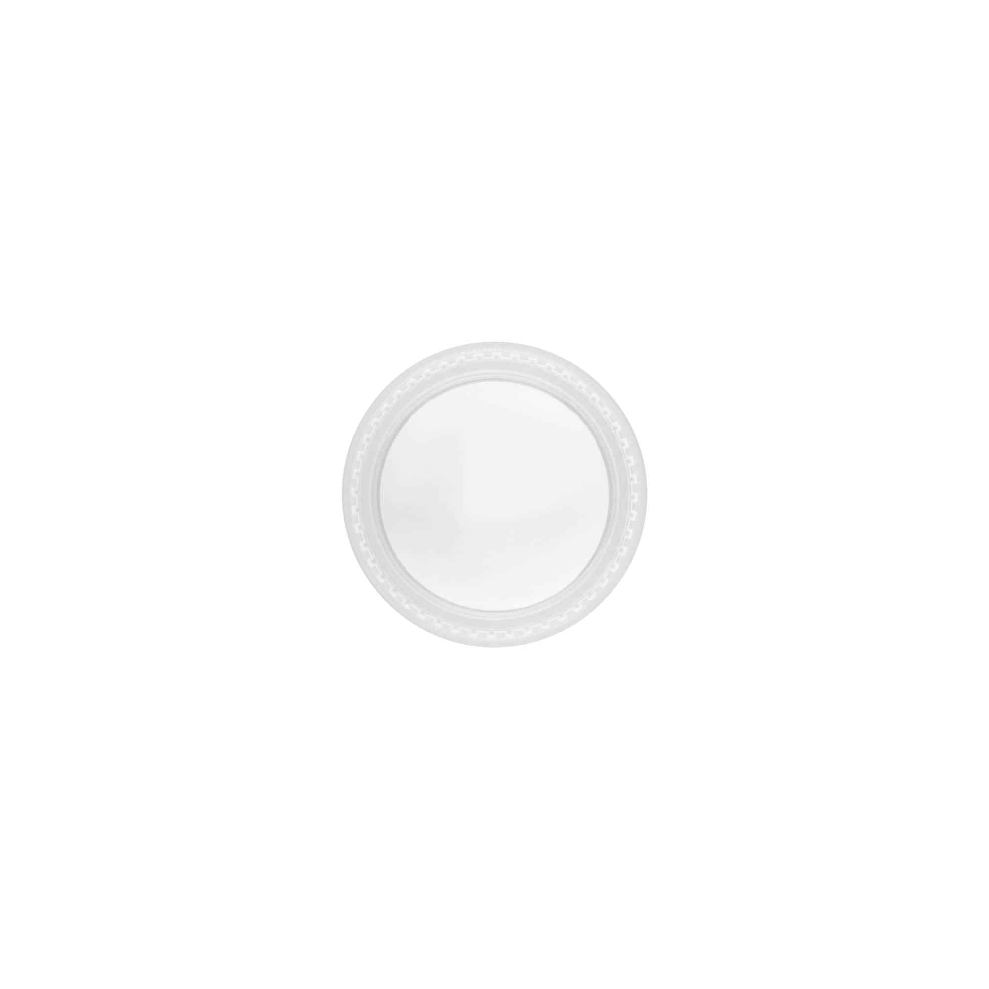 Navojni zamašek 'Clear/Platin Edition', PP-plastika, bel, za odprtino: 45/2P