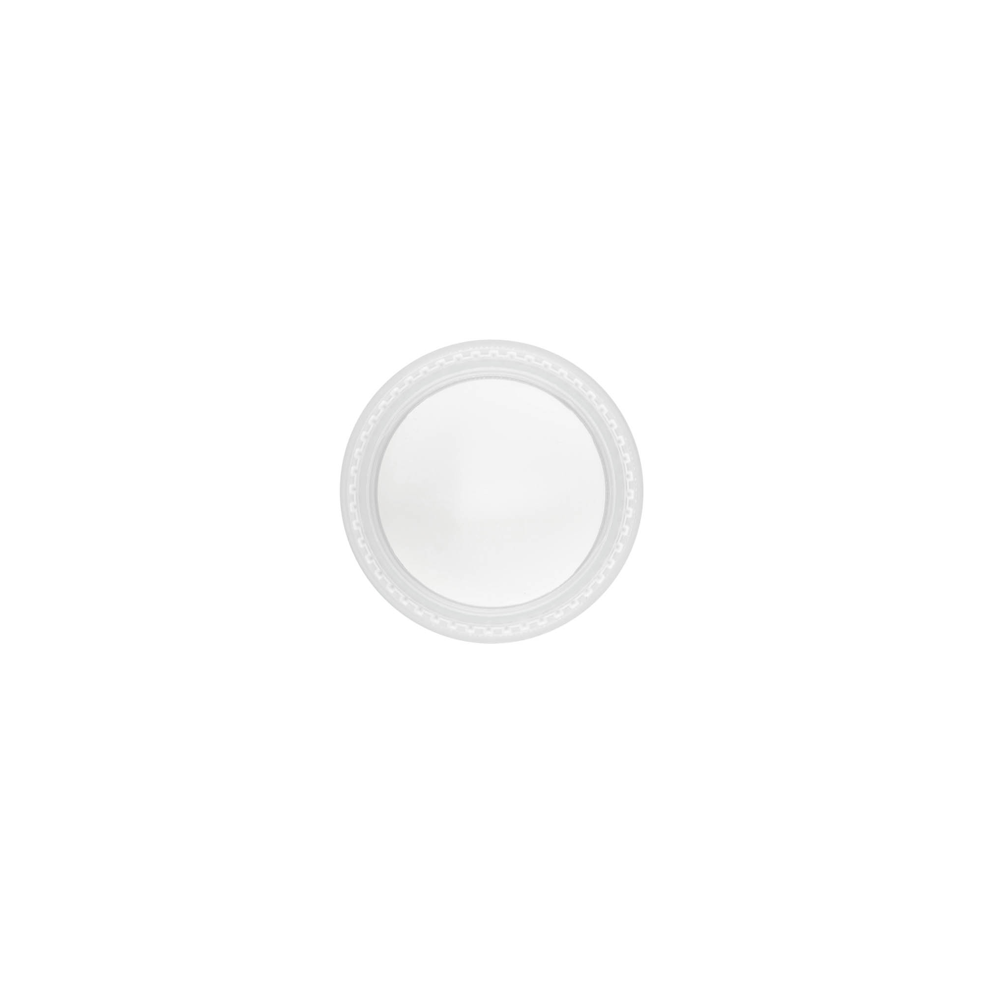 Navojni zamašek 'Clear/Platin Edition', PP-plastika, bel, za odprtino: 45/2P