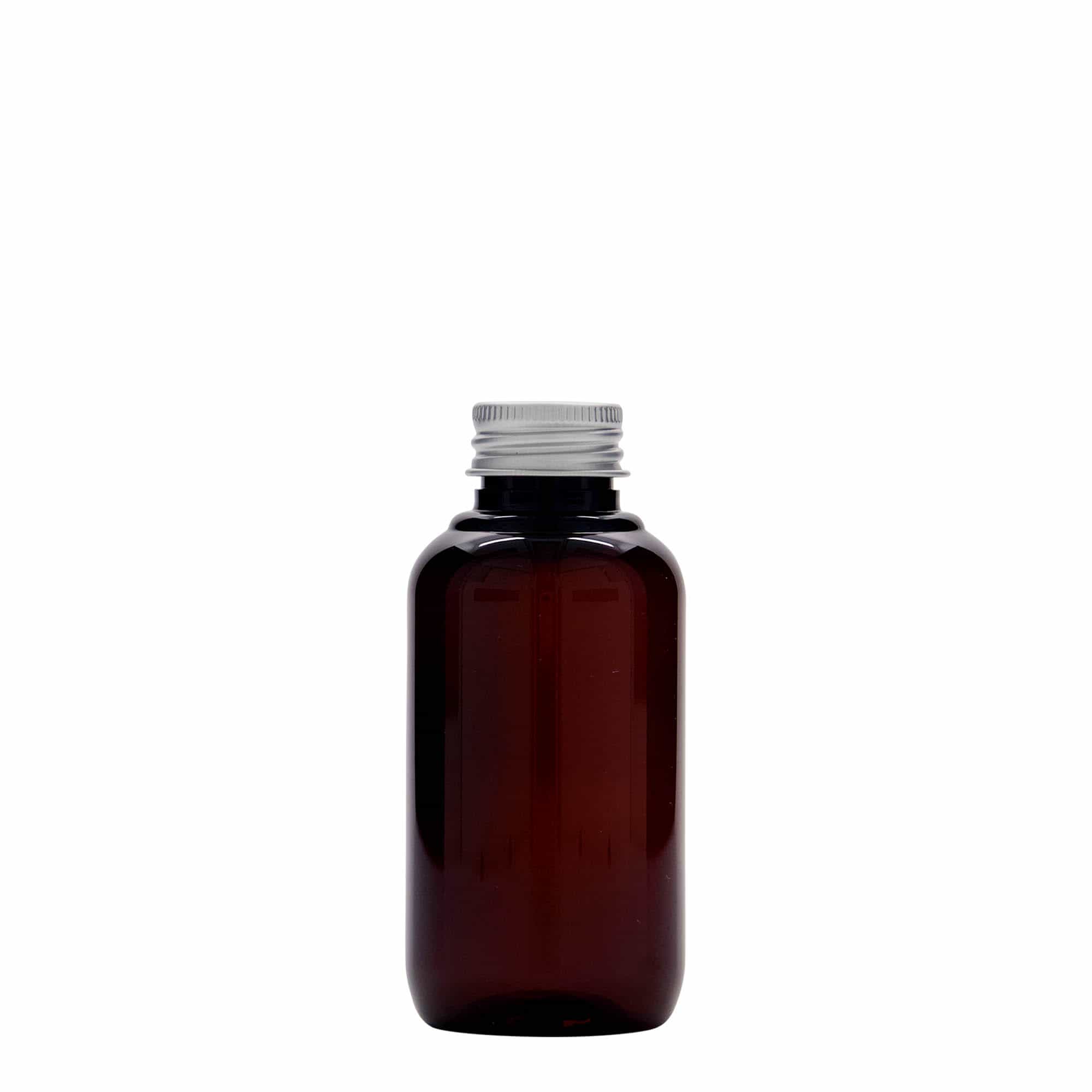 100 ml reciklirana plastična steklenička 'Victor's Best', PCR, rjava, odprtina: 24/410
