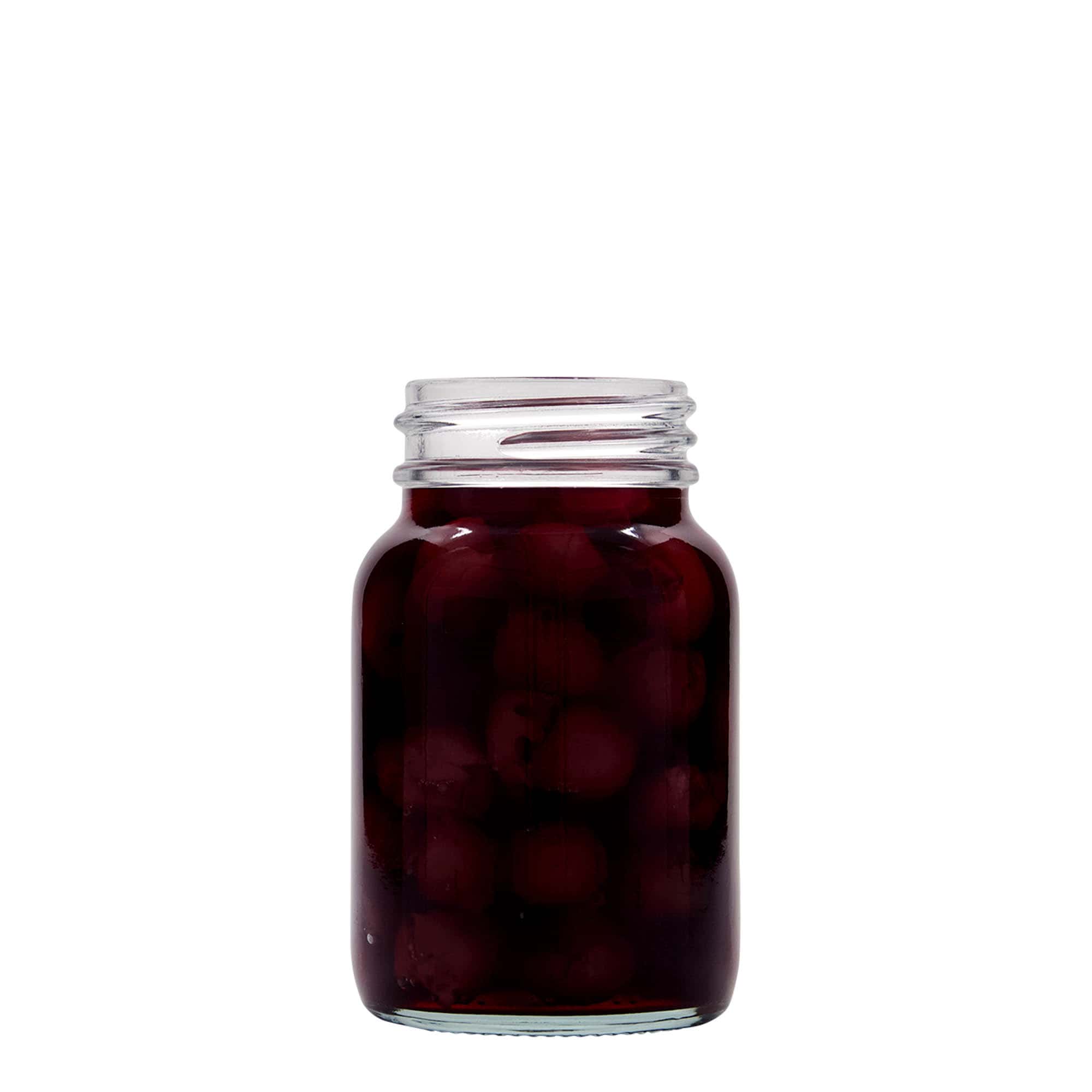250 ml steklen kozarec z širokim vratom, odprtina: DIN 55