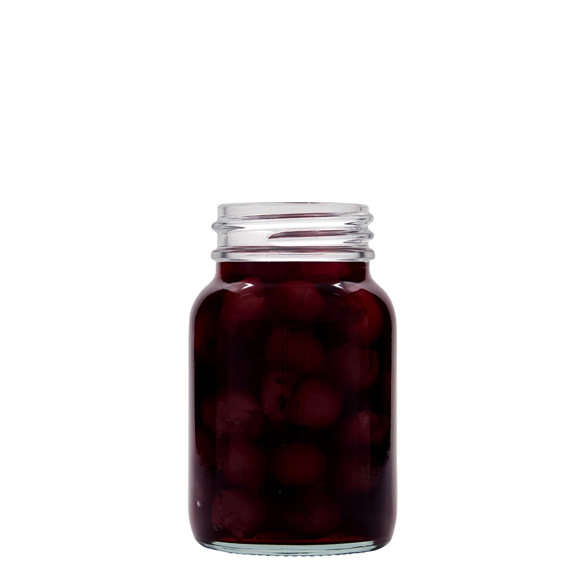 250 ml steklen kozarec z širokim vratom, odprtina: DIN 55