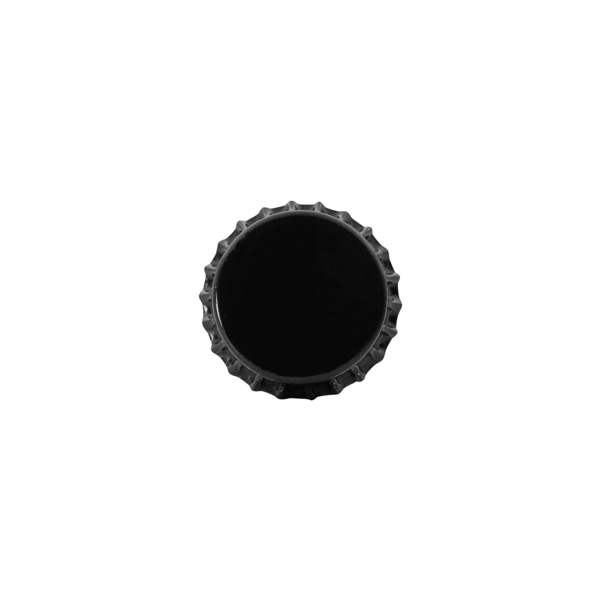 Kronkorki 29 mm, kovina, črni Kronkorki 29 mm, kovina, črni