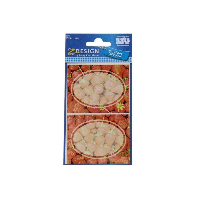 Zweckform etikete 'Jagode', ovalne, papir, večbarvne Zweckform etikete 'Jagode', ovalne, papir, večbarvne