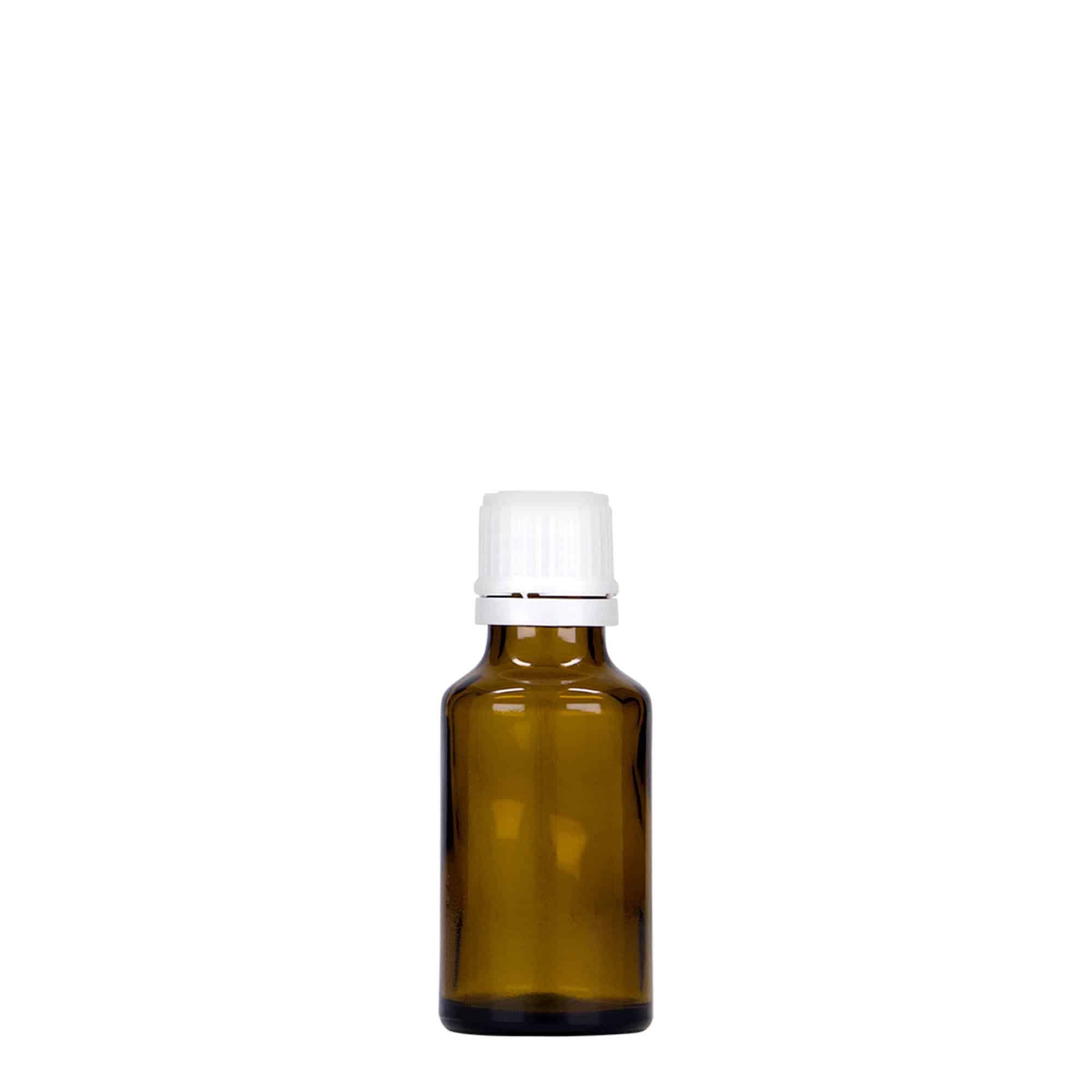 25 ml steklenica za zdravila, steklo, rjava, ustje: DIN 18