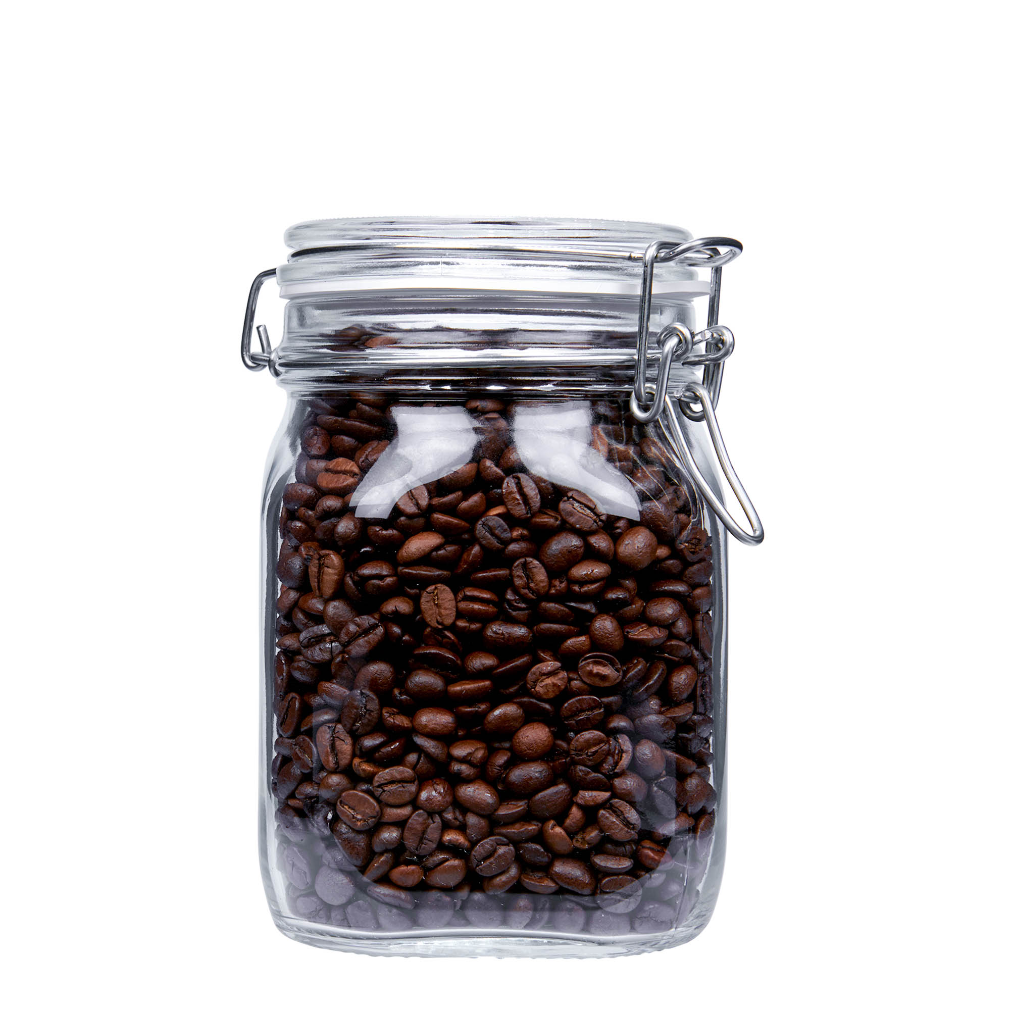 1.000 ml steklenica s kovinskim zaponkom 'Fido', kvadratna, odprtina: kovinska zaponka 1.000 ml steklenica s kovinskim zaponkom 'Fido', kvadratna, odprtina: kovinska zaponka