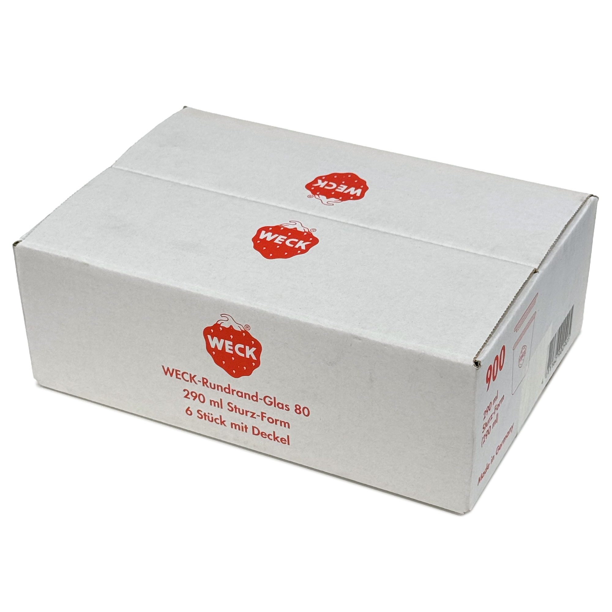 6x 290 ml visok WECK kozarec za vlaganje s steklenim pokrovom RR 80