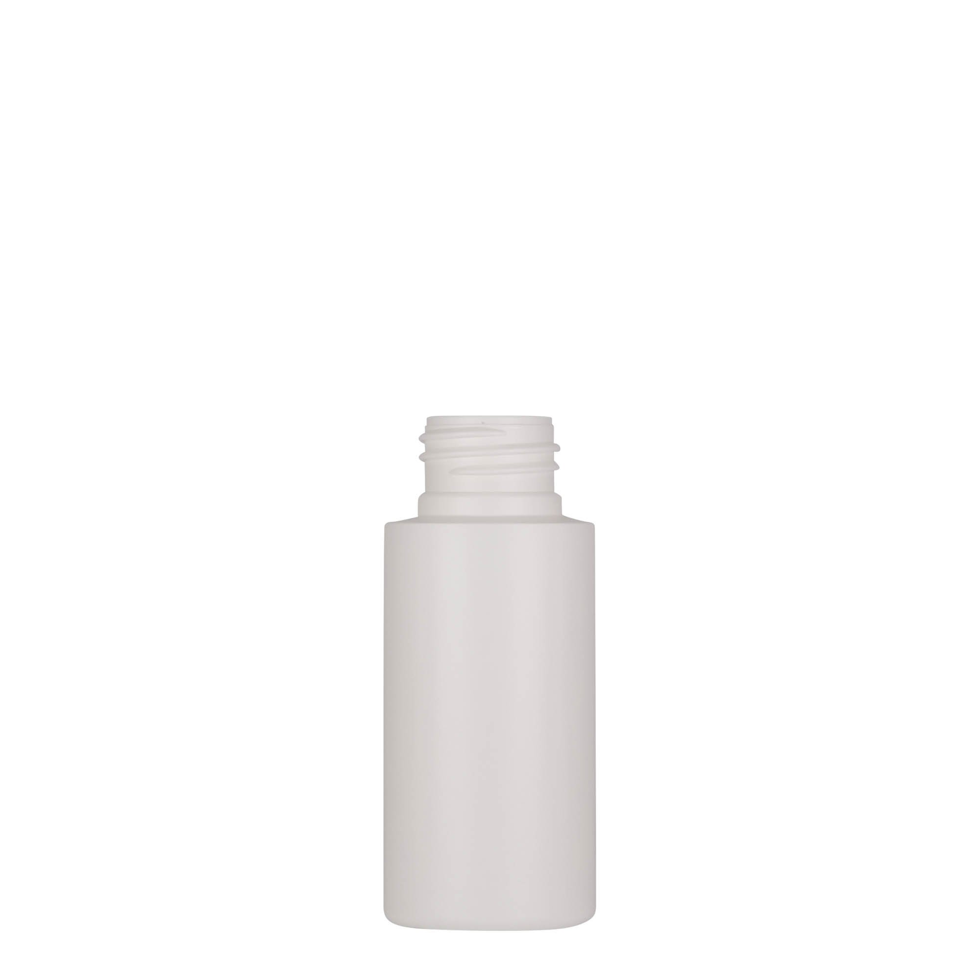 50 ml plastična steklenička 'Pipe', zelen HDPE, bela, odprtina: 24/410