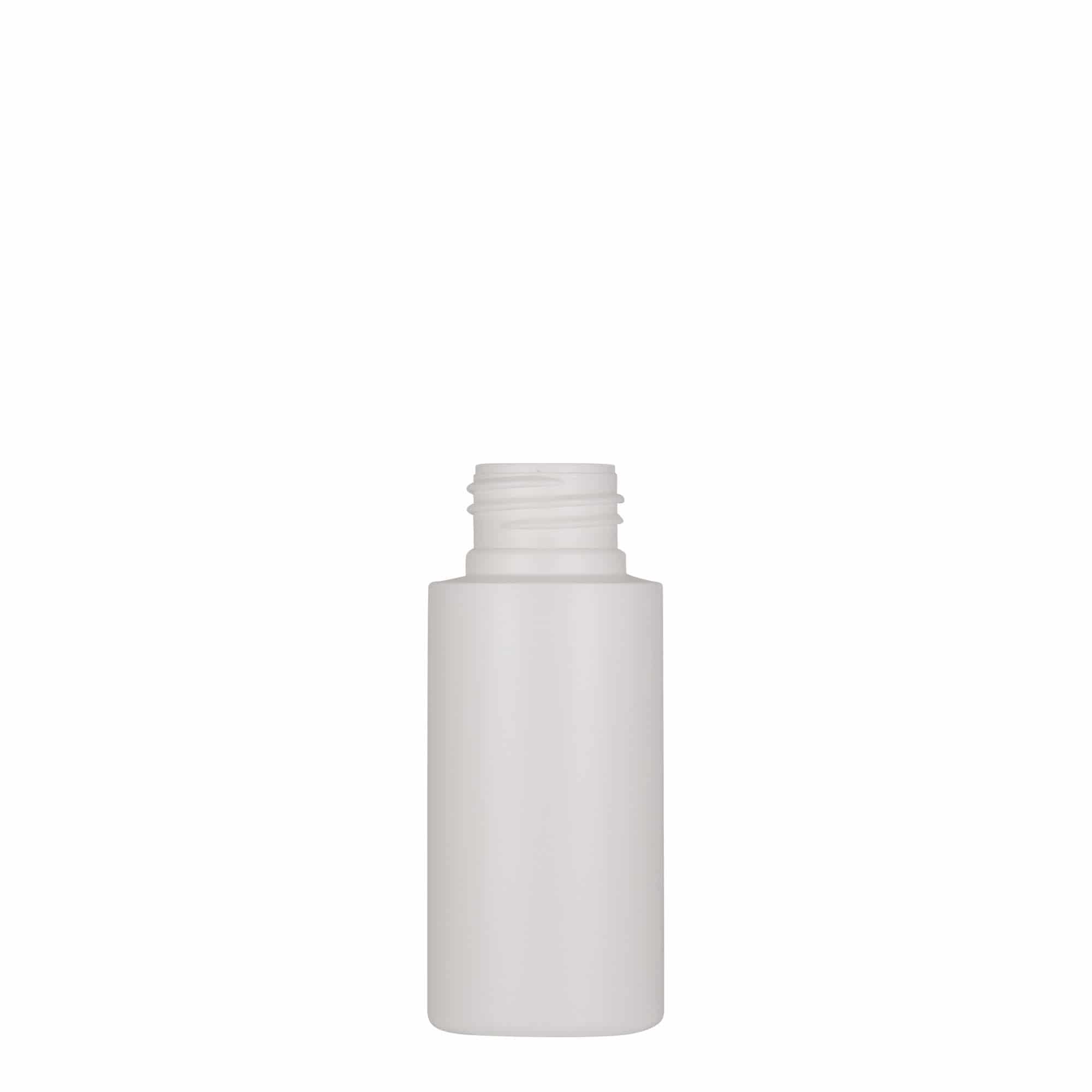 50 ml plastična steklenička 'Pipe', zelen HDPE, bela, odprtina: 24/410